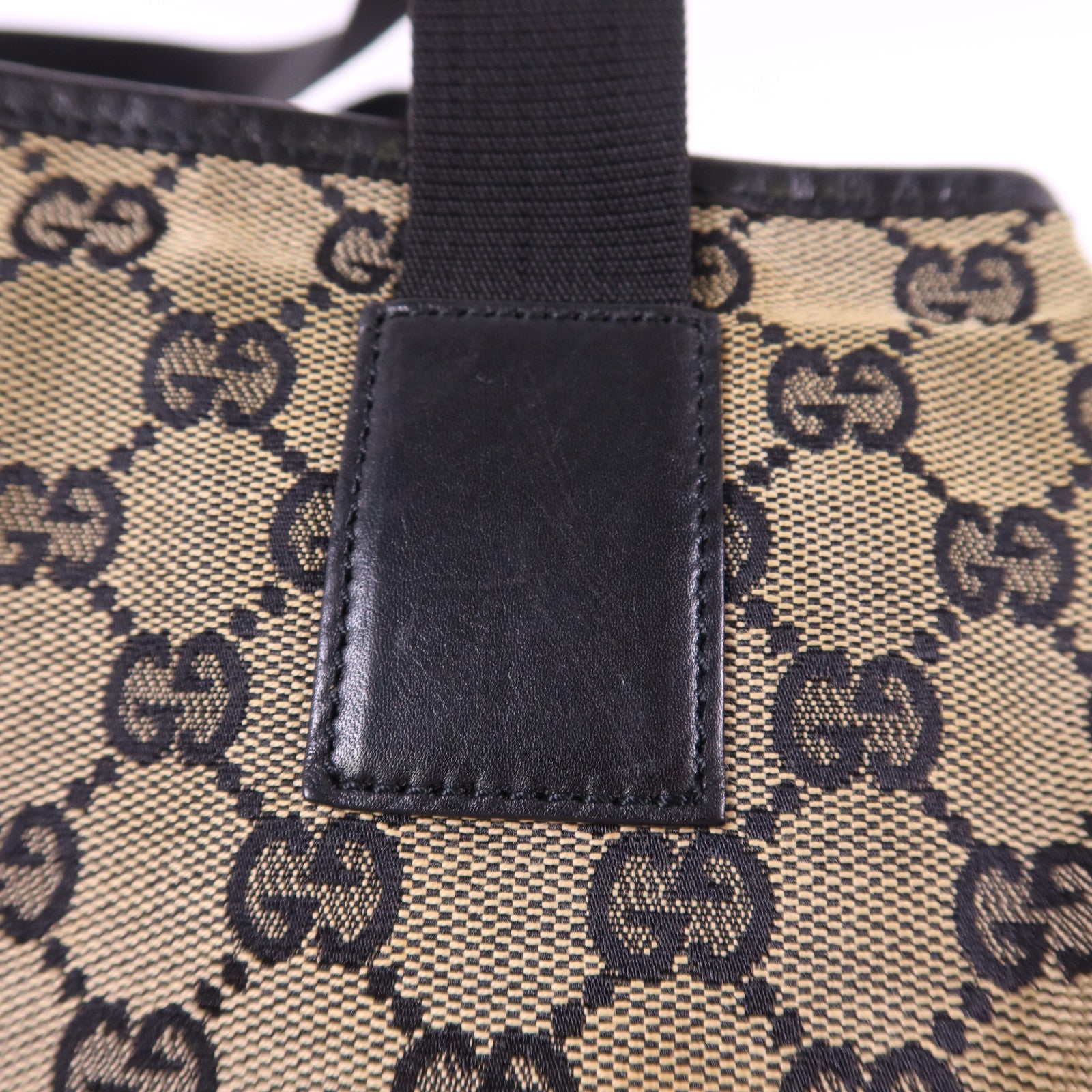 GUCCI 帆布Shoulder Bag銀扣肩背袋