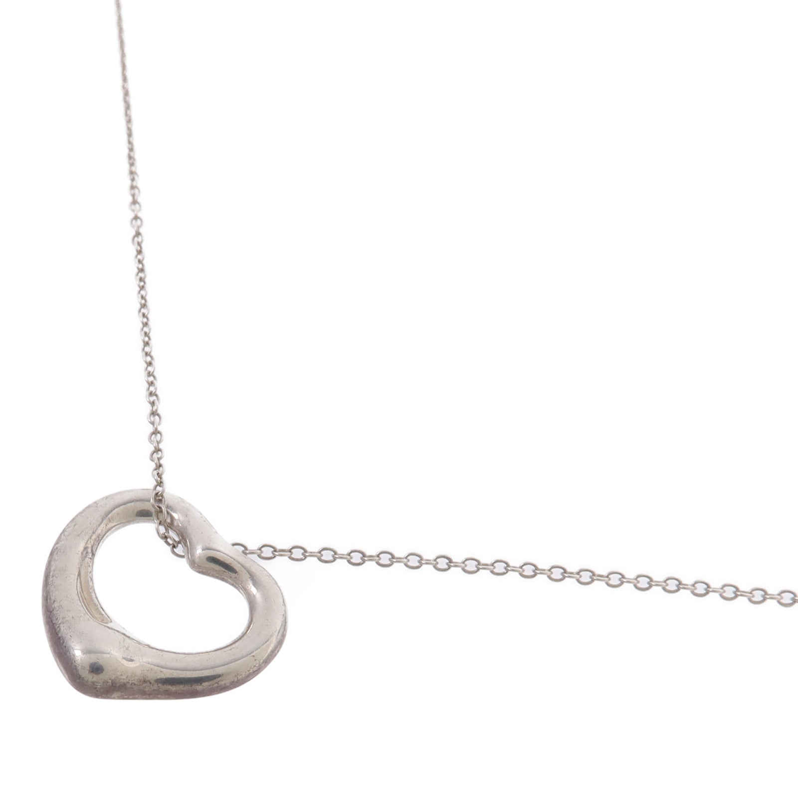 TIFFANY＆CO 925純銀Elsa Peretti Open Heart項鍊