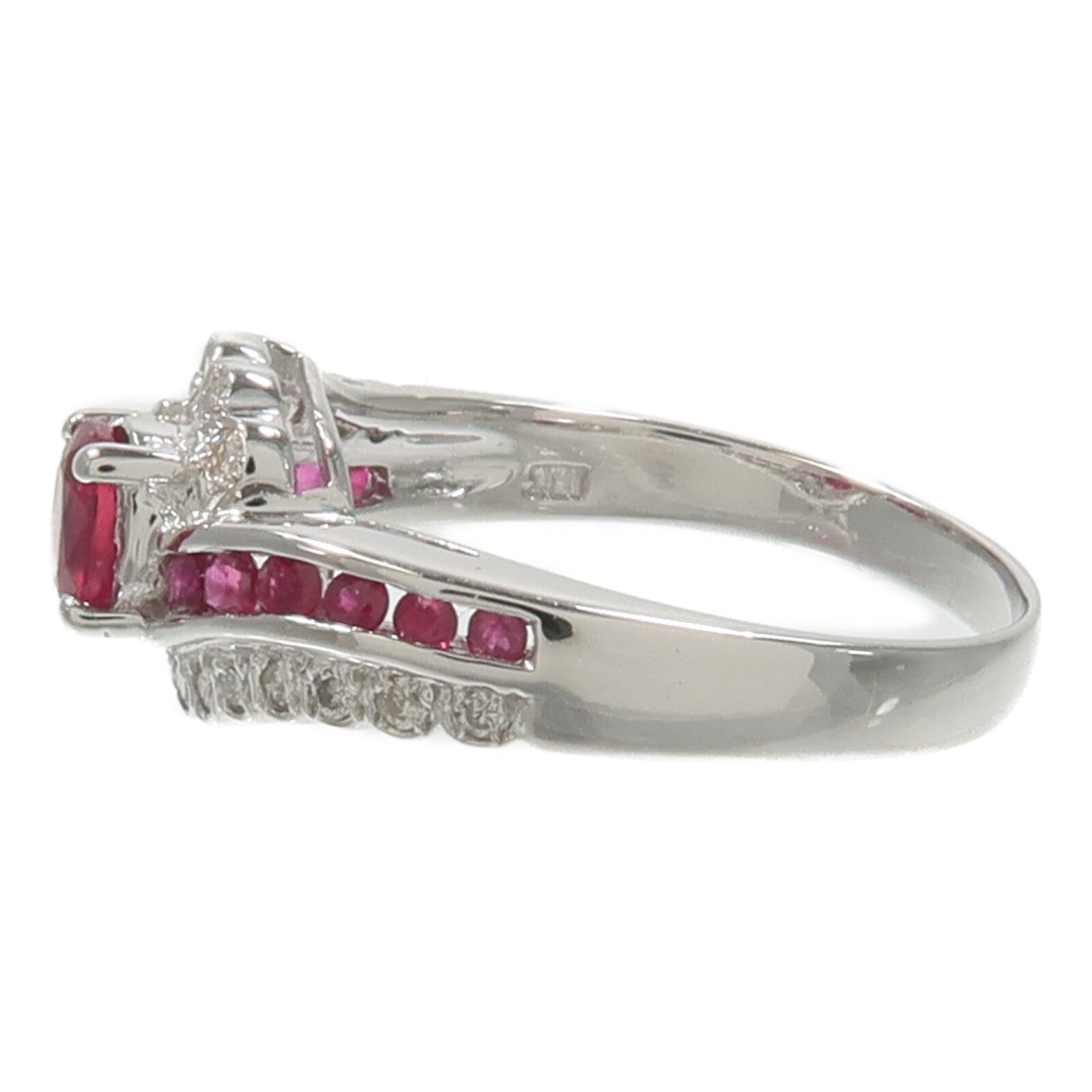 JEWELRY 18K白金Ruby Diamond Ring紅寶石/鑽石戒指