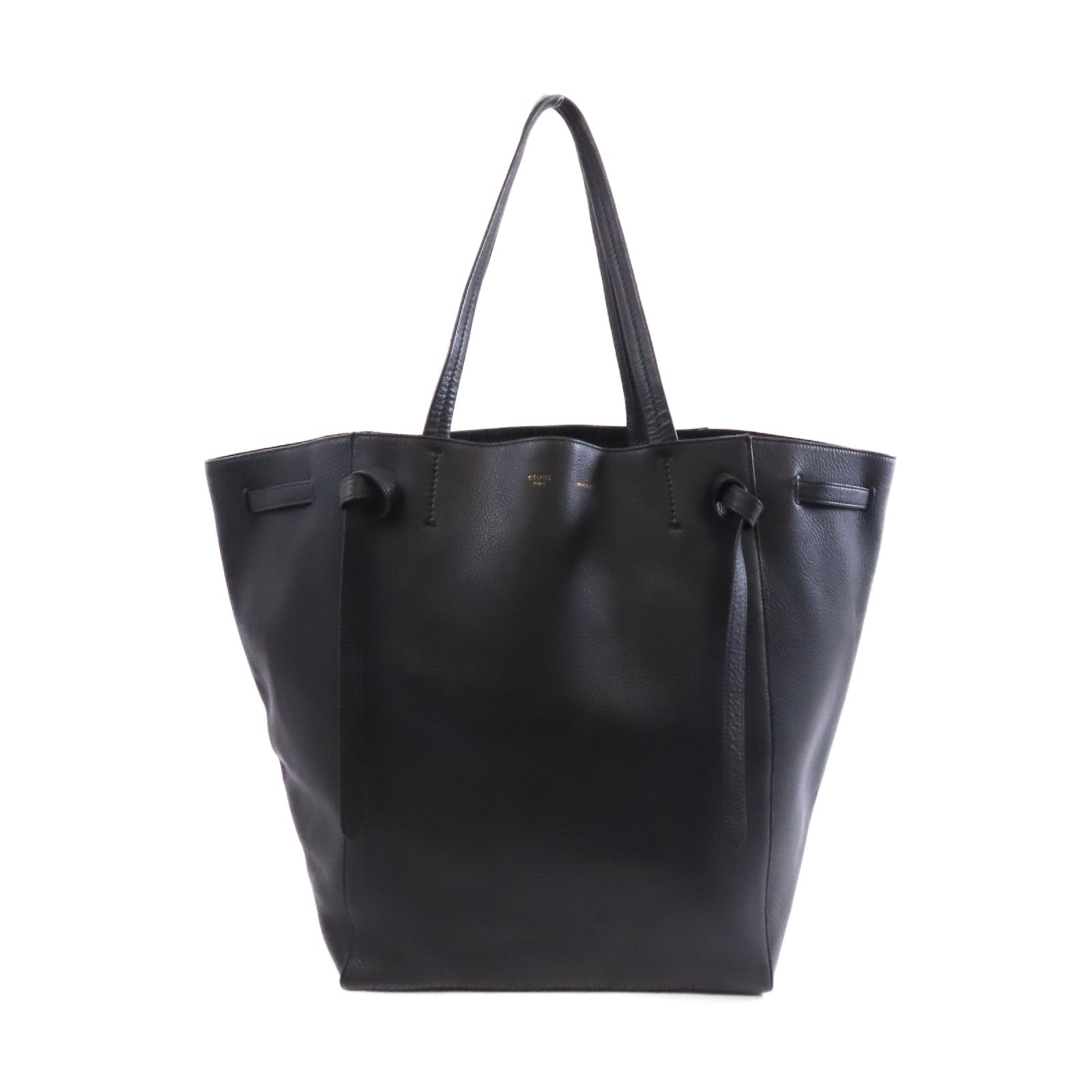 CELINE 牛皮皮革Tote Bag金扣手挽袋黑色