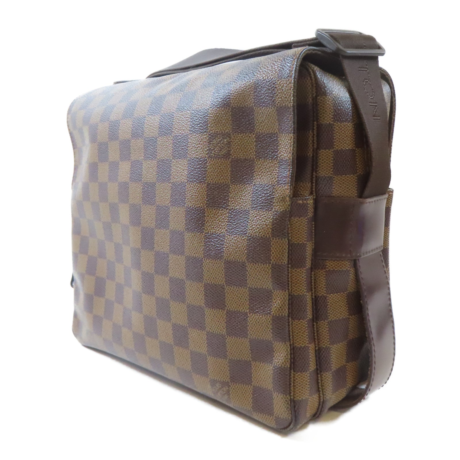 LOUIS VUITTON Damier Naviglio金扣肩背袋啡色