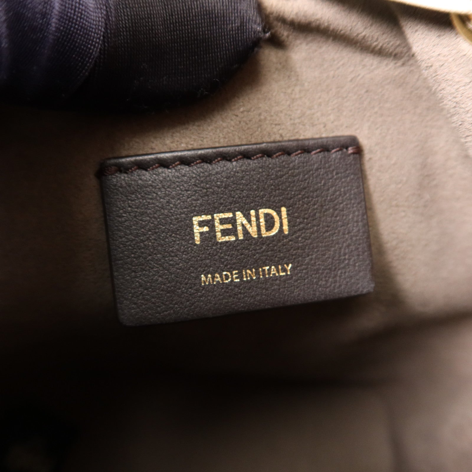 FENDI 【激減優惠】牛皮皮革Mon Tresor Mini金扣手挽肩背兩用袋
