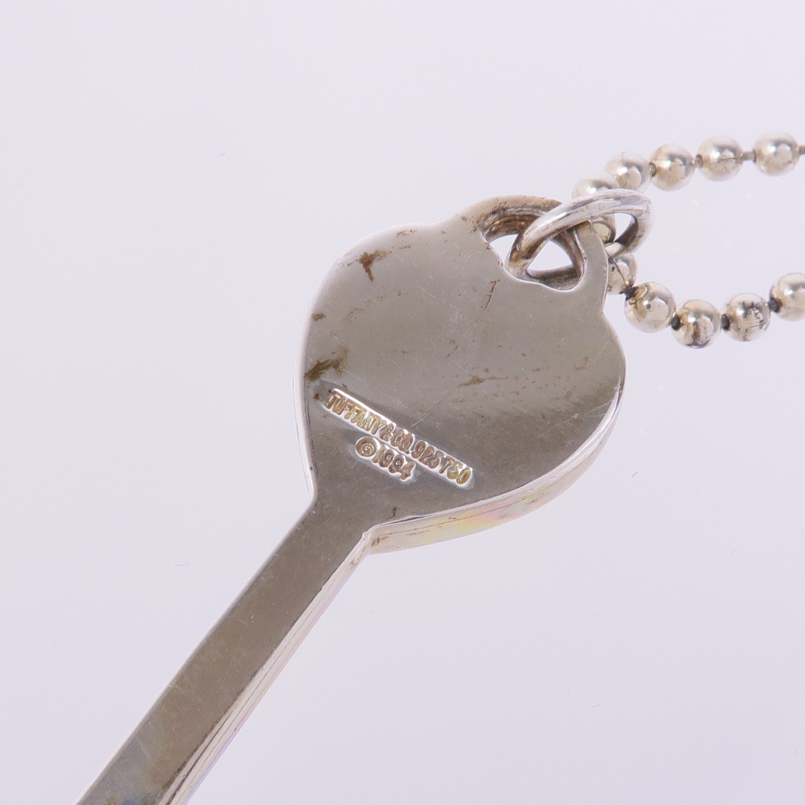 TIFFANY＆CO 925純銀Heart Key Necklace項鍊