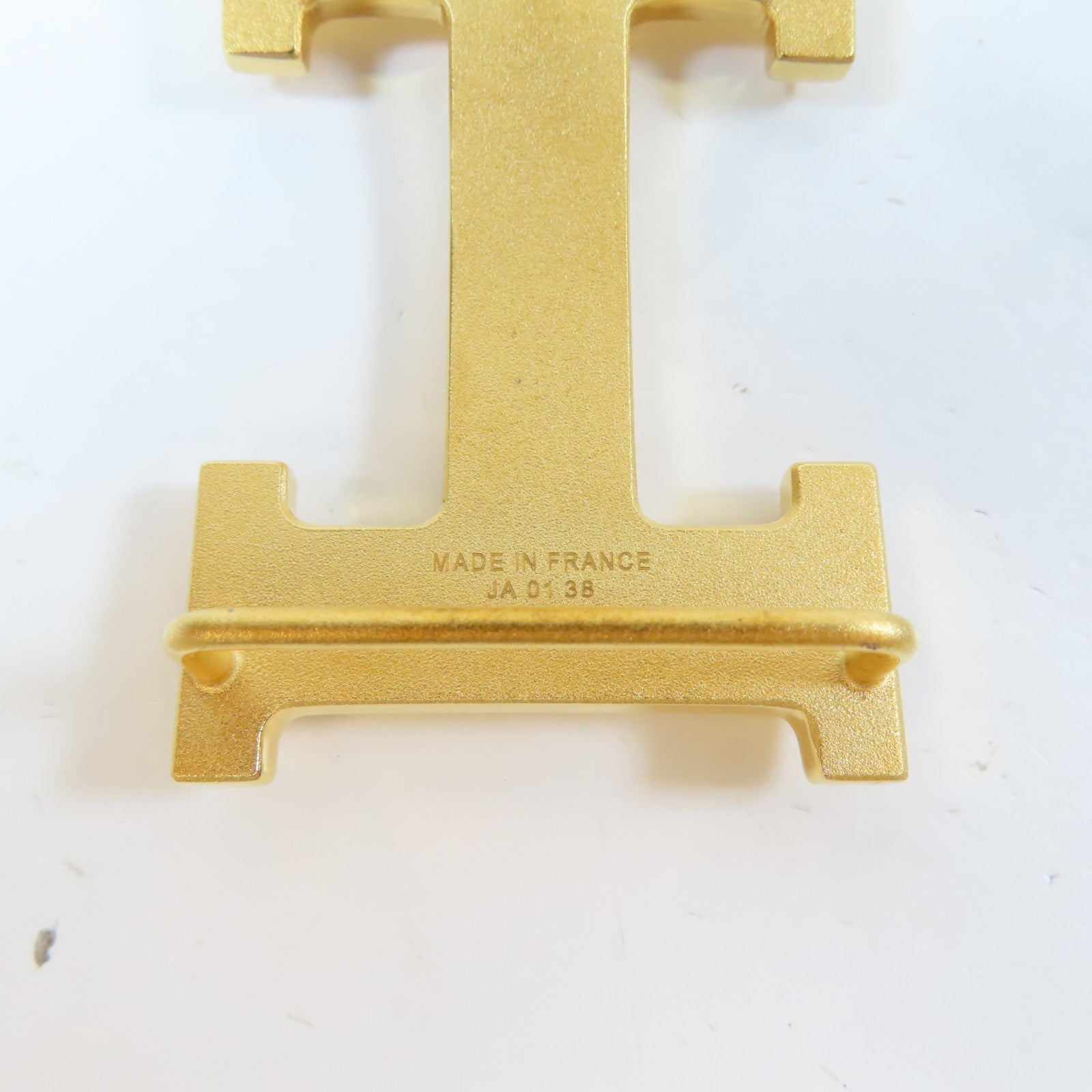 HERMES 皮革Belt金扣皮帶啡色/黑色80cm