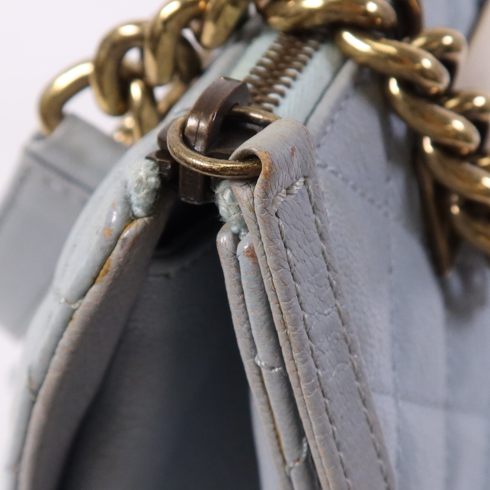 CHANEL 皮革Rita Dome Bag金扣鏈帶肩背袋