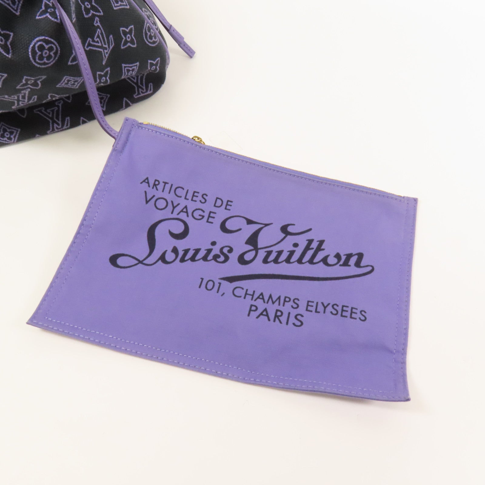 LOUIS VUITTON 帆布Cabas Ipanema PM金扣肩背袋