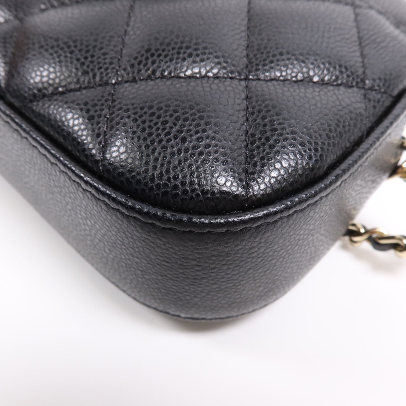CHANEL 牛皮皮革Chain Shoulder Bag金扣鏈帶肩背袋