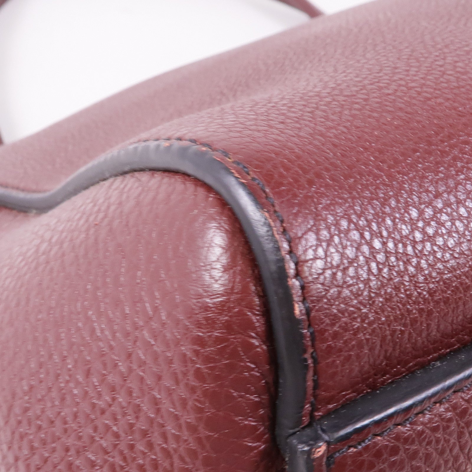 CELINE 牛皮皮革Edge Medium銀扣手挽袋