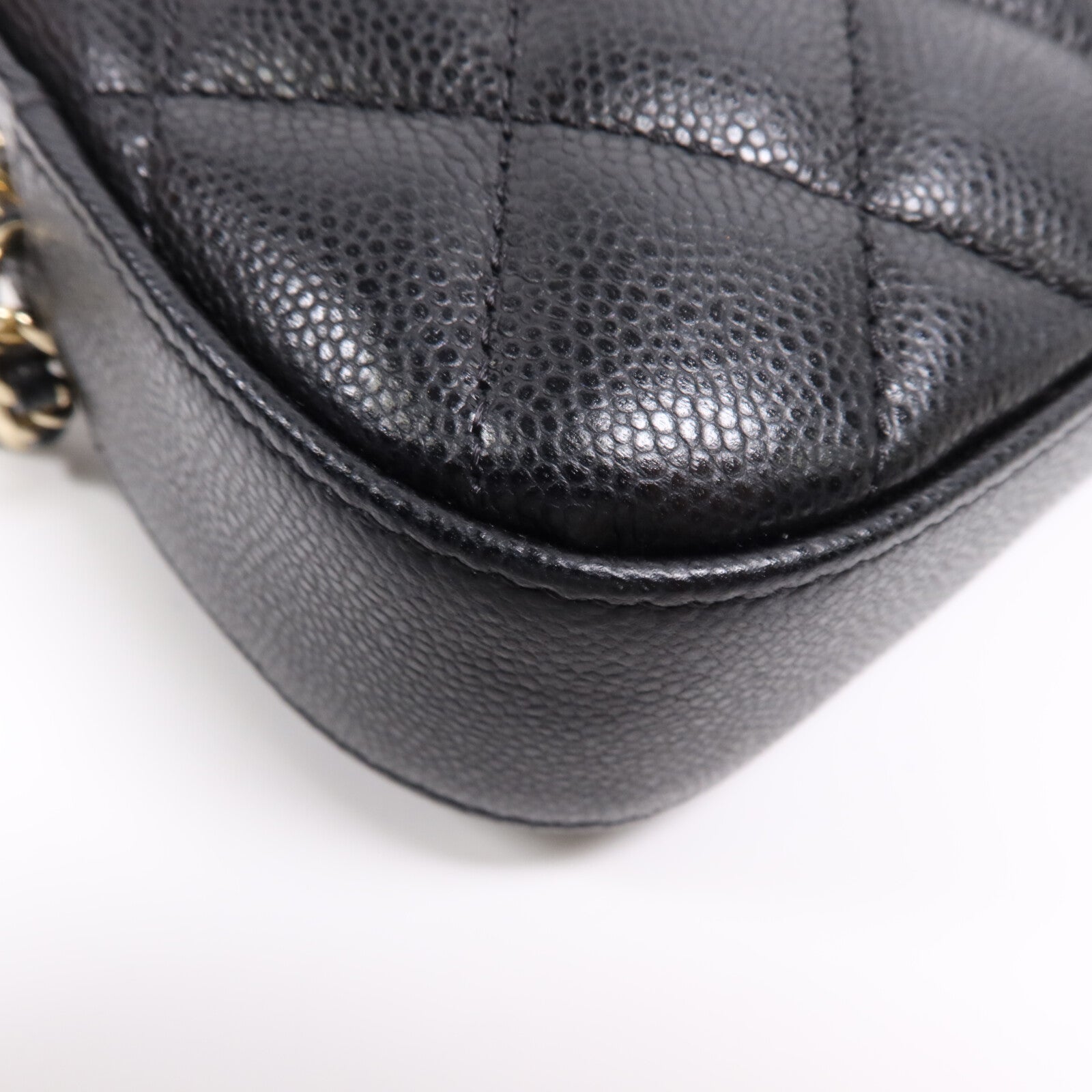 CHANEL 牛皮皮革Chain Shoulder Bag金扣鏈帶肩背袋