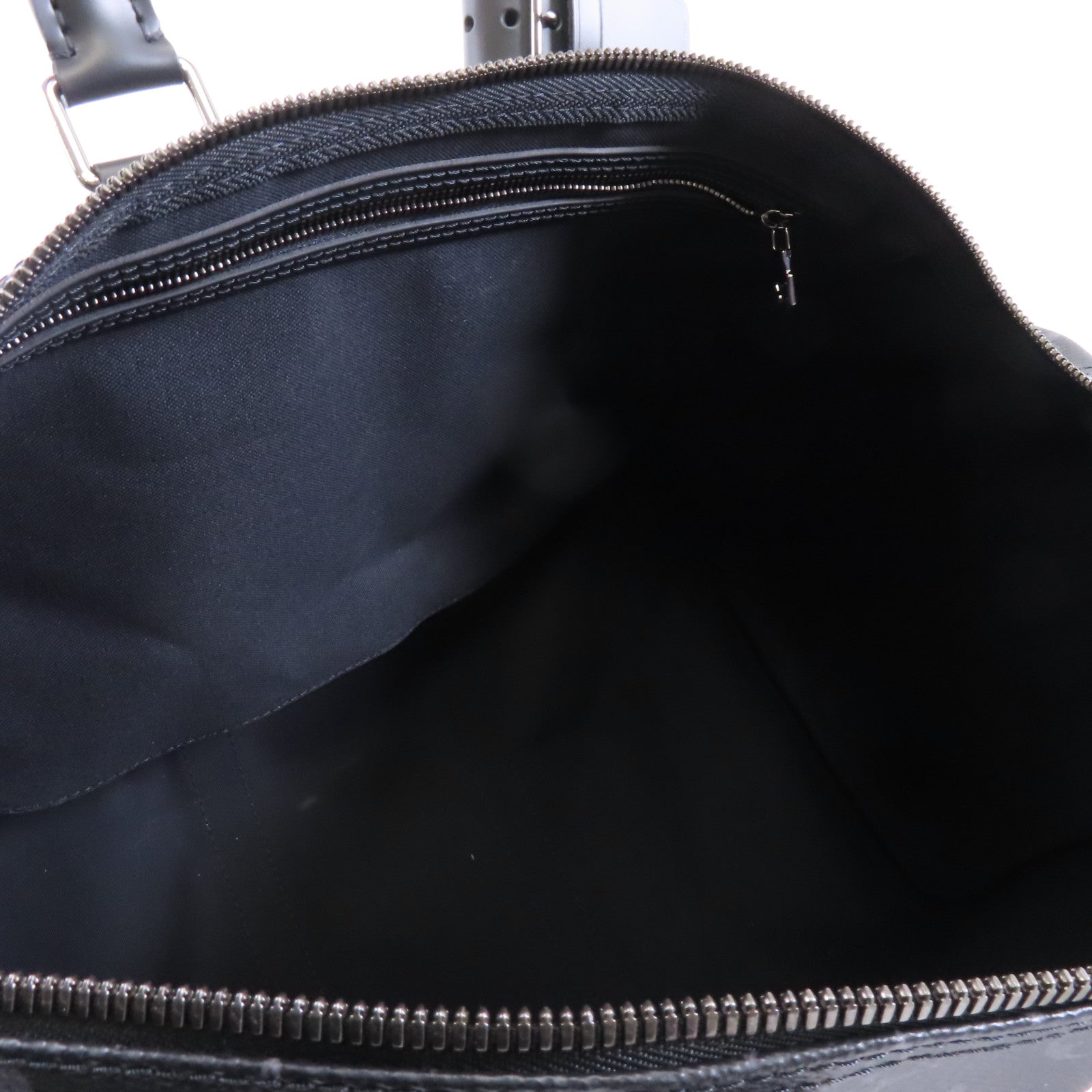 LOUIS VUITTON Monogram Eclipse Keepall Bandouliere 45銀扣手挽肩背兩用袋黑色