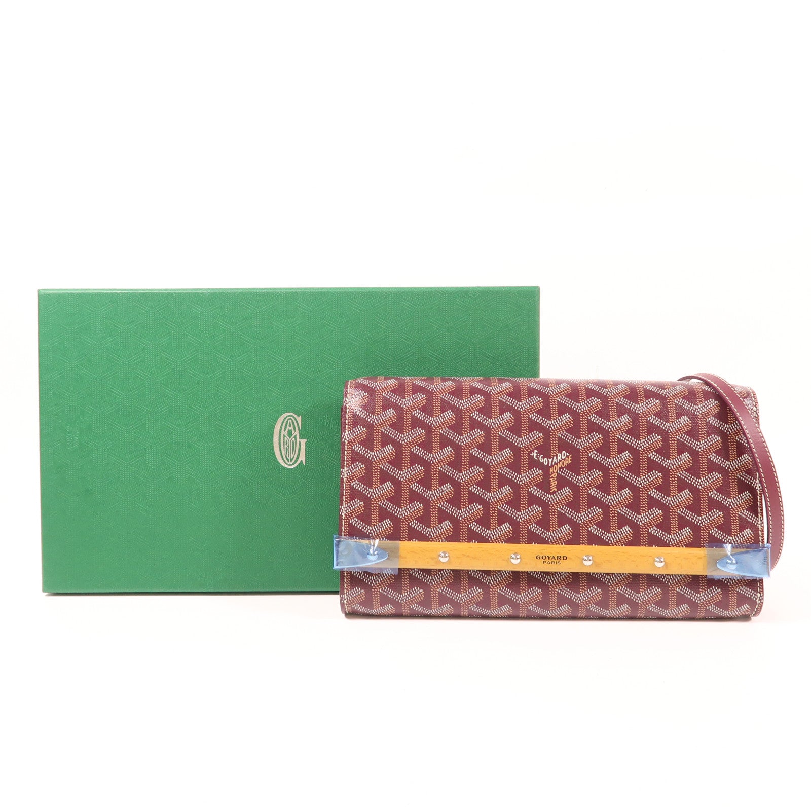 GOYARD 塗層帆布Monte Carlo銀扣肩背袋