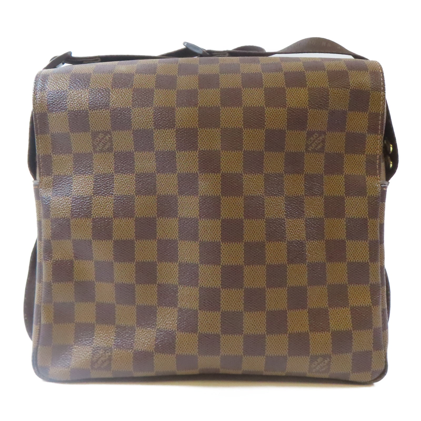 LOUIS VUITTON Damier Naviglio金扣肩背袋啡色
