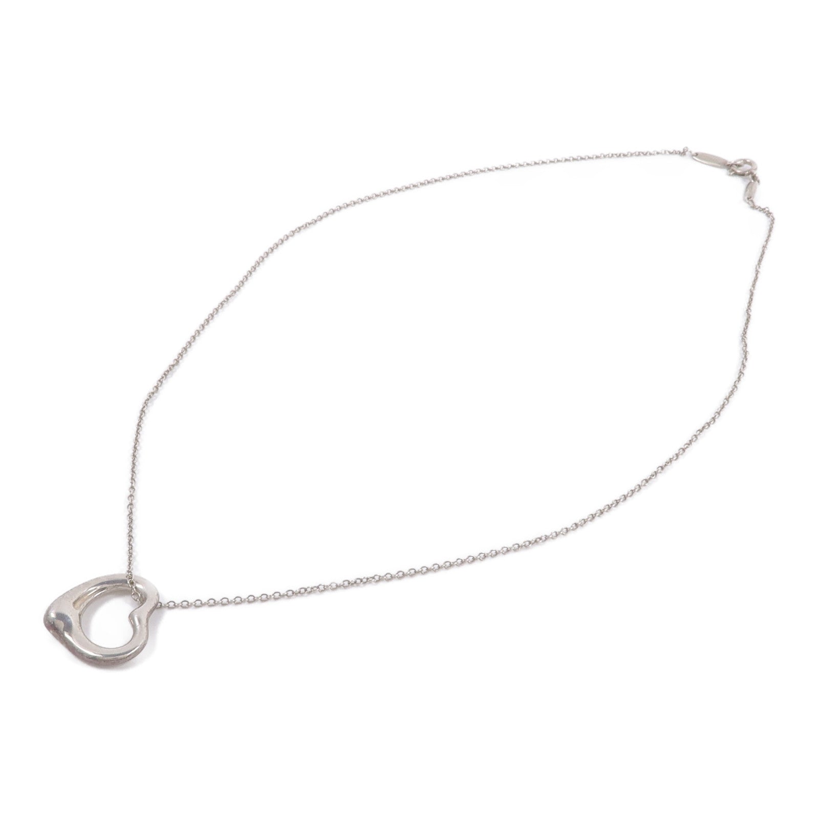 TIFFANY＆CO 925純銀Elsa Peretti Open Heart項鍊