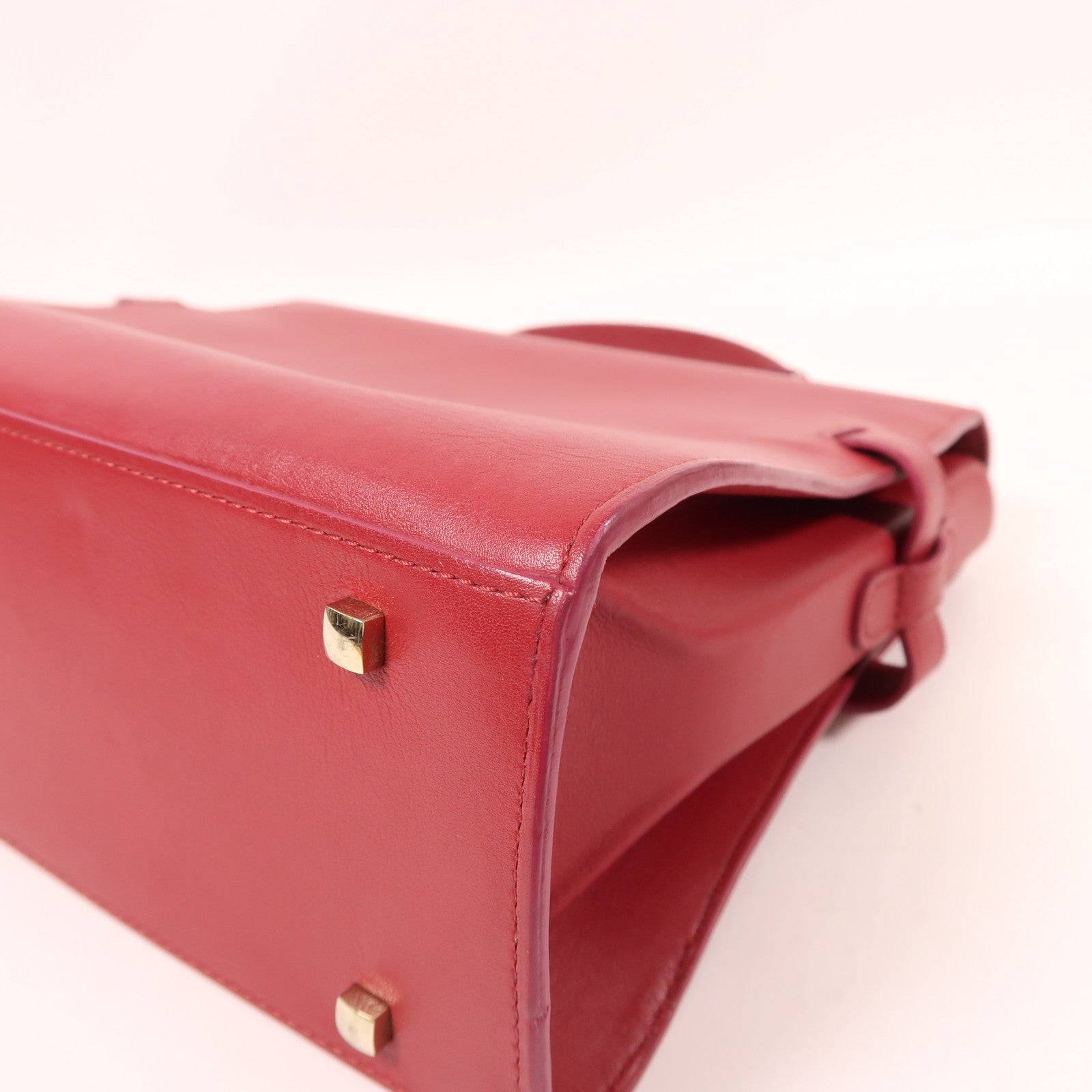 SELECTION 牛皮皮革Shoulder Bag金扣手挽肩背兩用袋