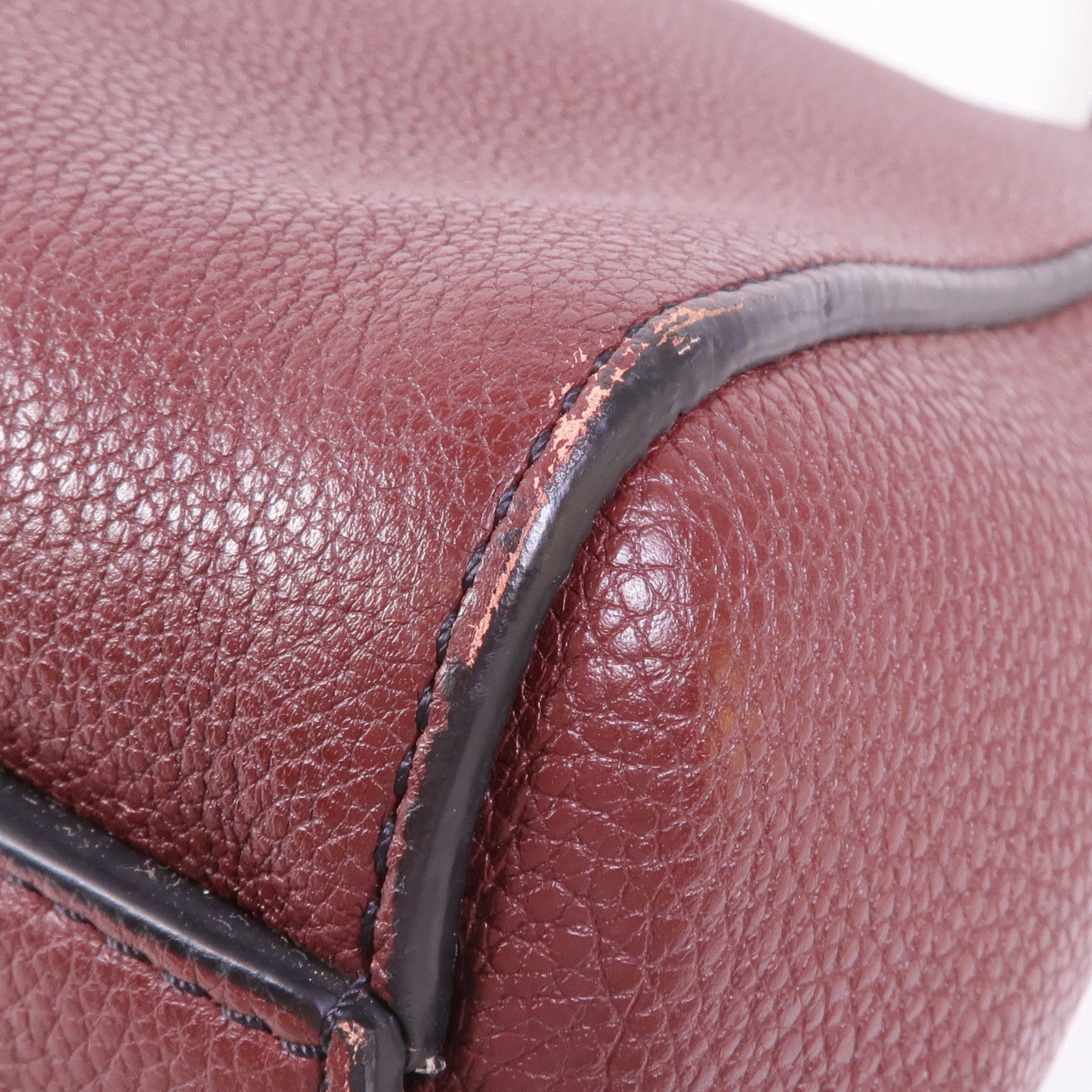 CELINE 牛皮皮革Edge Medium銀扣手挽袋