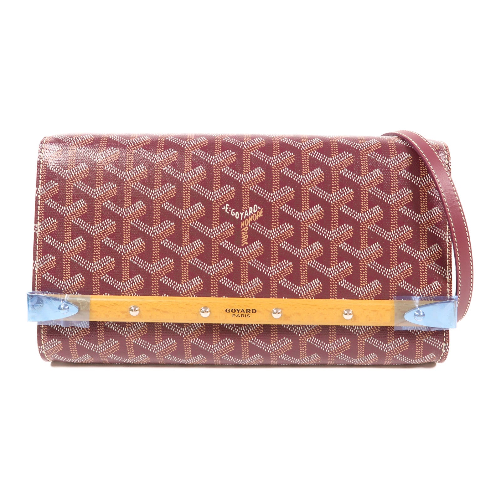 GOYARD 【激減優惠】塗層帆布Monte Carlo銀扣肩背袋