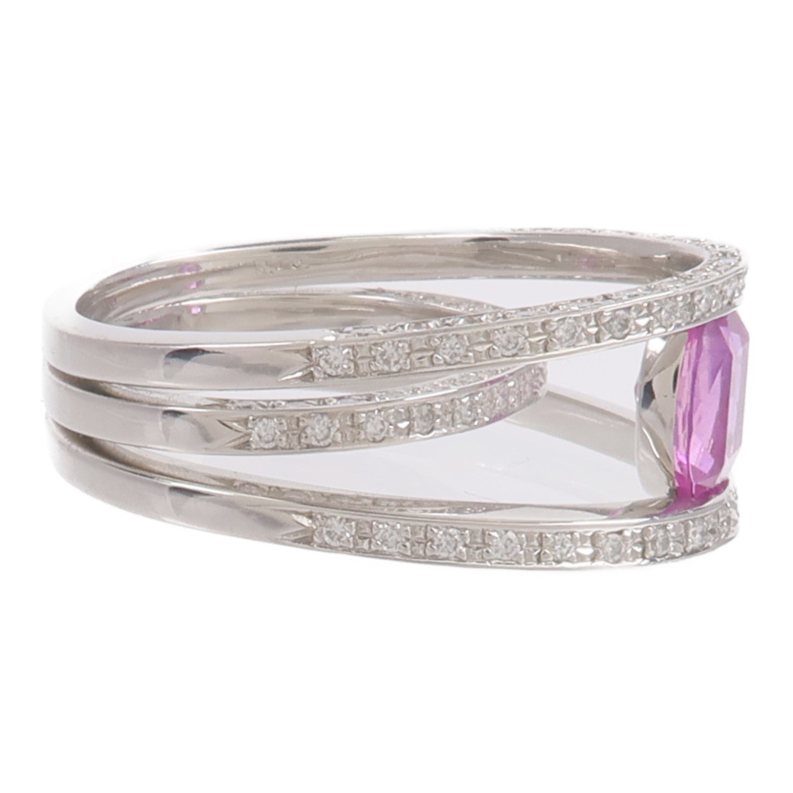 JEWELRY Pink Sapphire Diamond Ring粉紅藍寶石/鑽石戒指