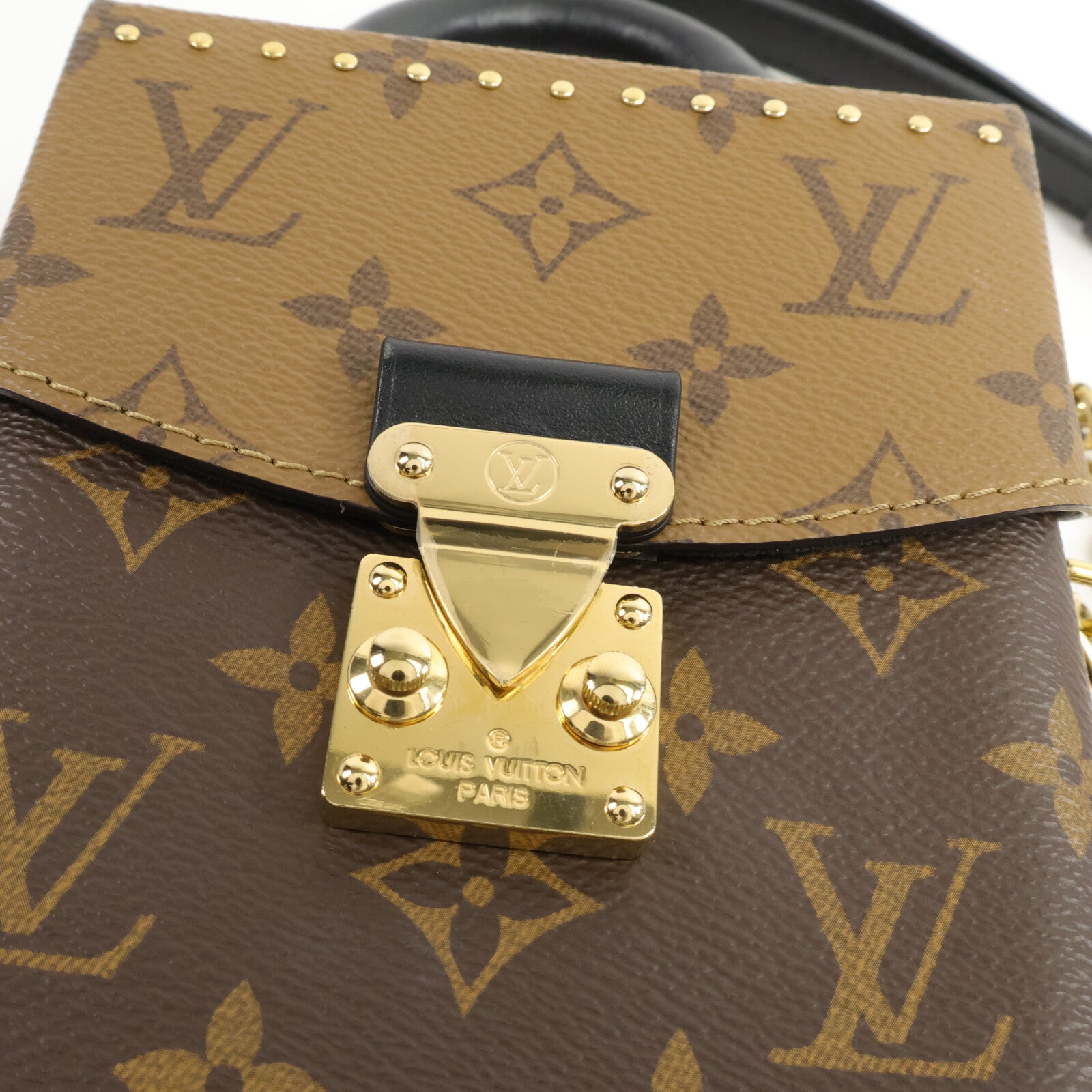 LOUIS VUITTON Monogram Reverse Camera Box鏈帶手挽肩背兩用袋