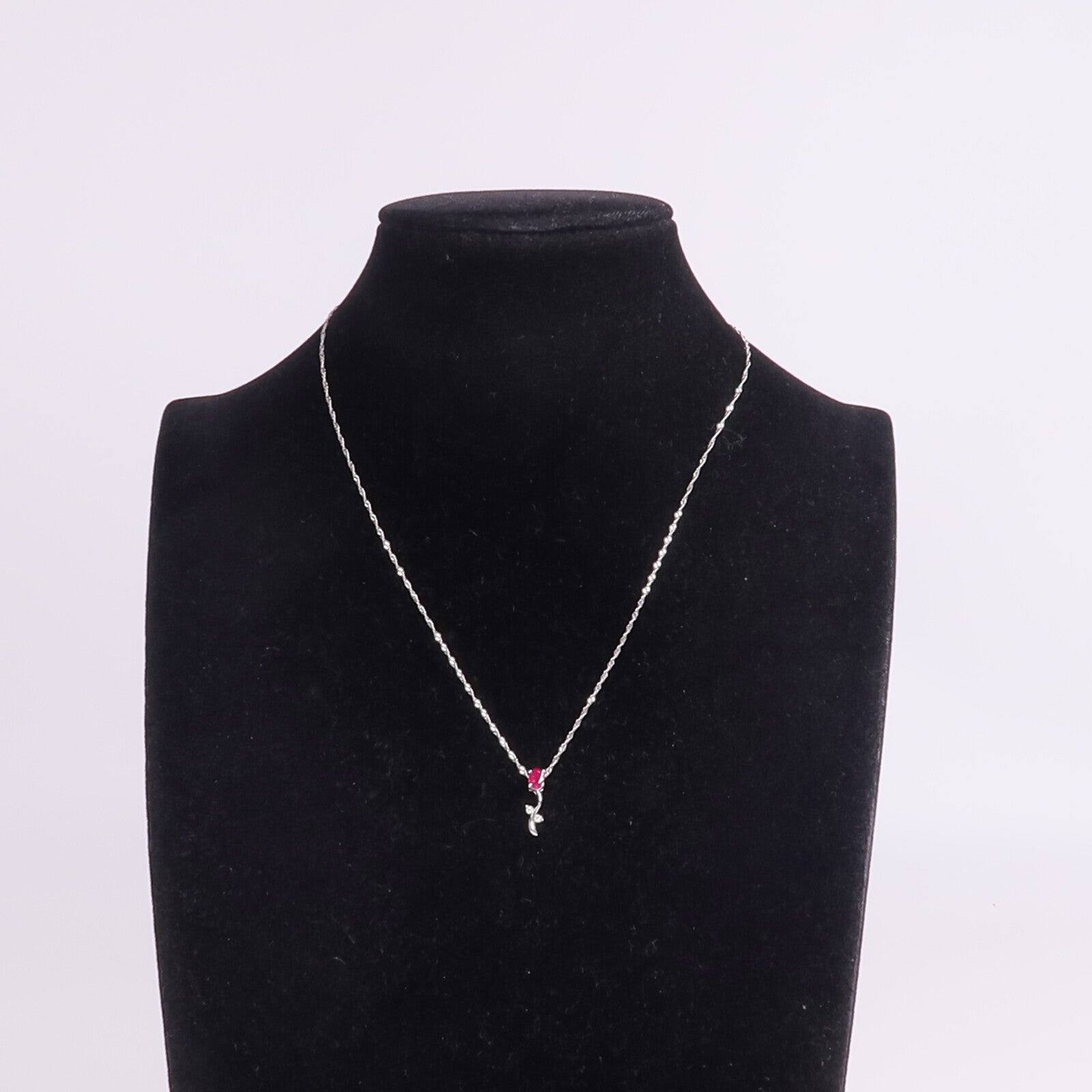 JEWELRY 18K白金Ruby Diamond Necklace紅寶石/鑽石項鍊