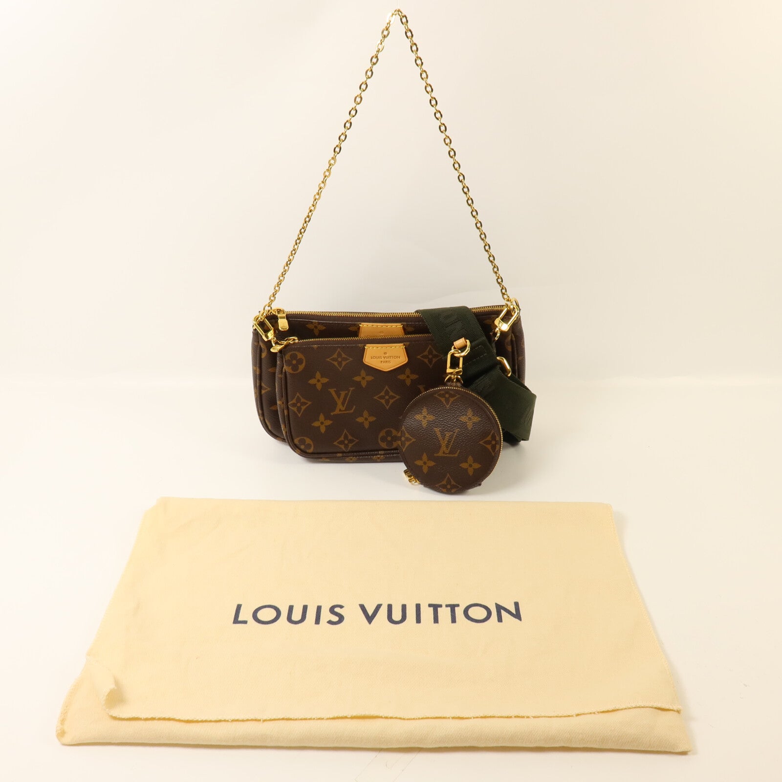 LOUIS VUITTON Monogram Multi Pochette Accessoires鏈帶手挽肩背兩用袋