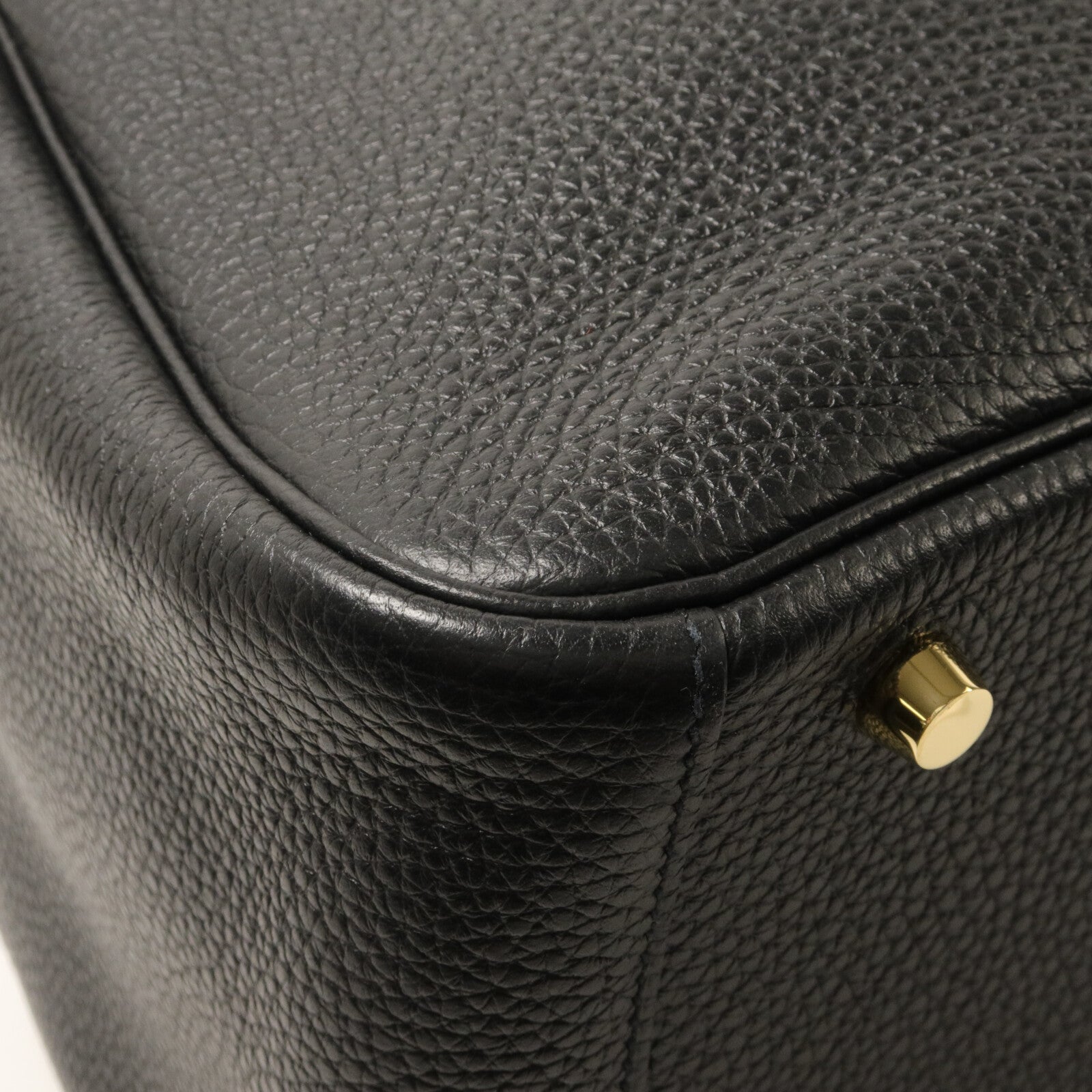 HERMES Clemence皮革Lindy 30手挽肩背兩用袋Noir