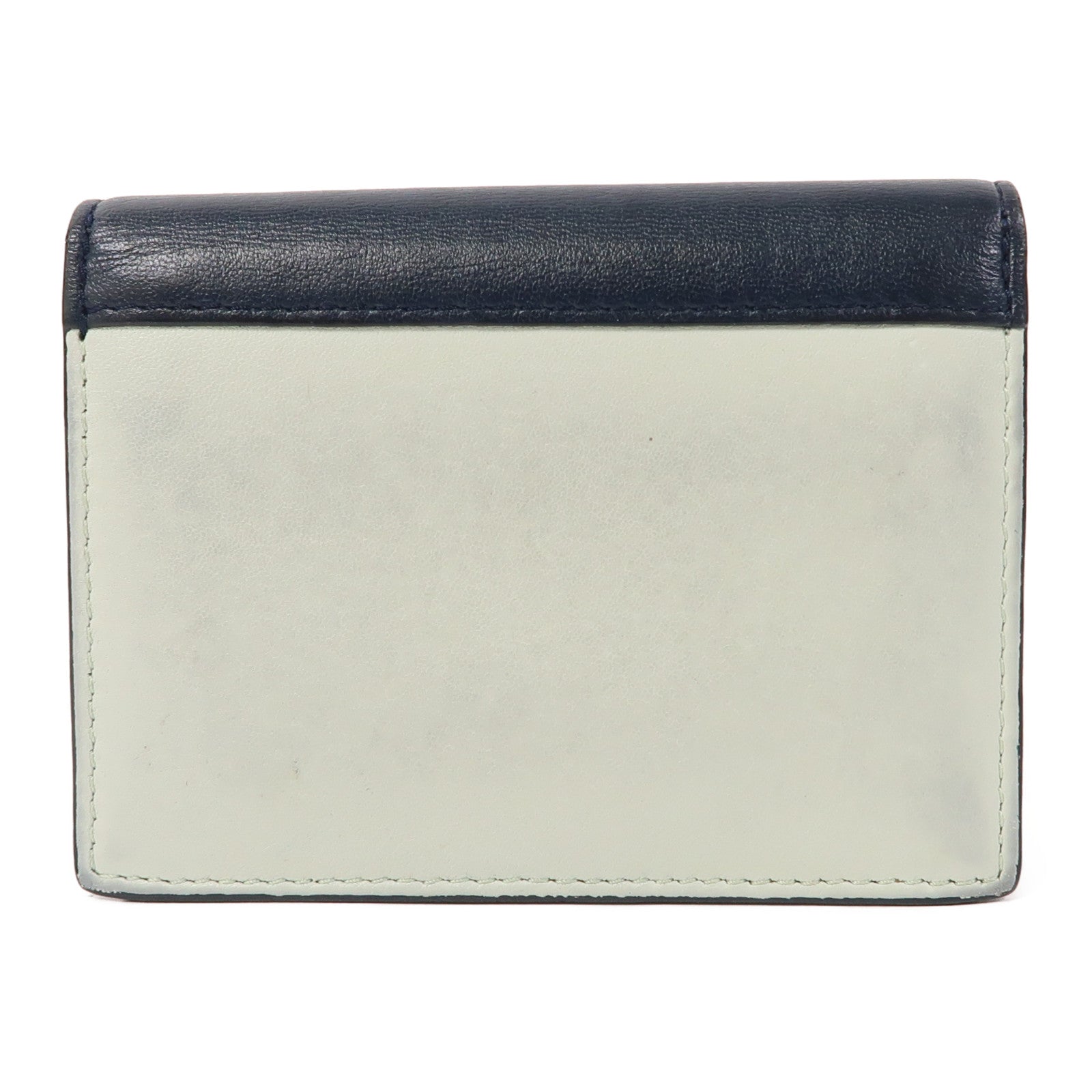 CELINE 牛皮皮革Card Case金扣卡片套藍色