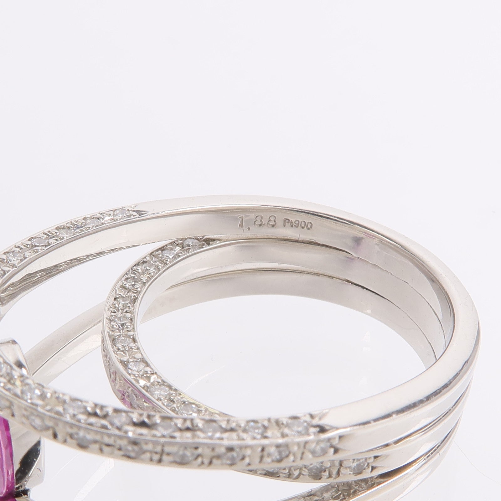JEWELRY Pink Sapphire Diamond Ring粉紅藍寶石/鑽石戒指