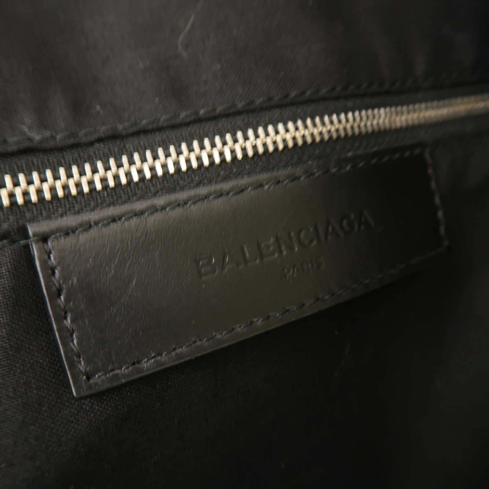 BALENCIAGA 【激減優惠】帆布Large Tote Bag銀扣肩背袋白色/黑色