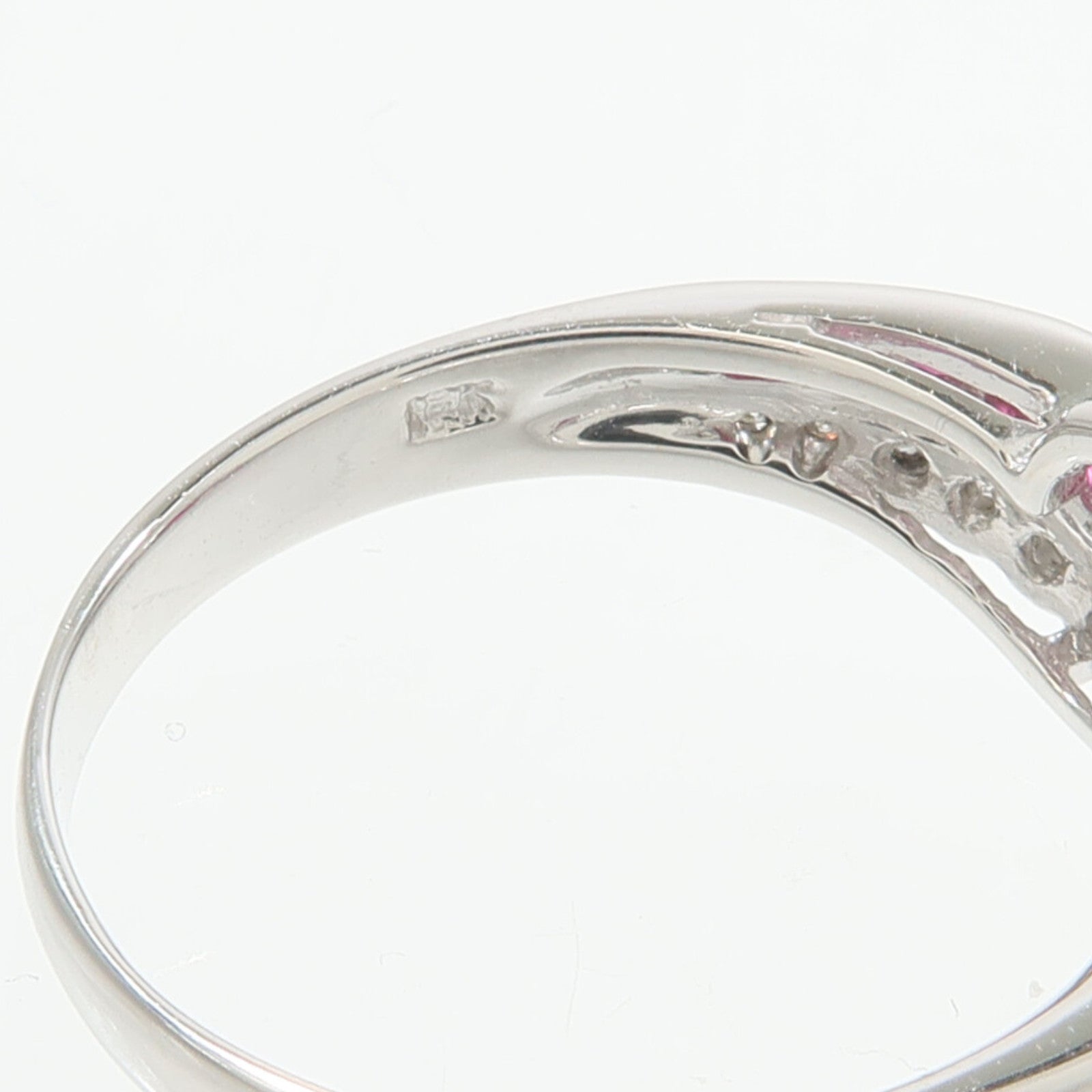 JEWELRY 18K白金Ruby Diamond Ring紅寶石/鑽石戒指
