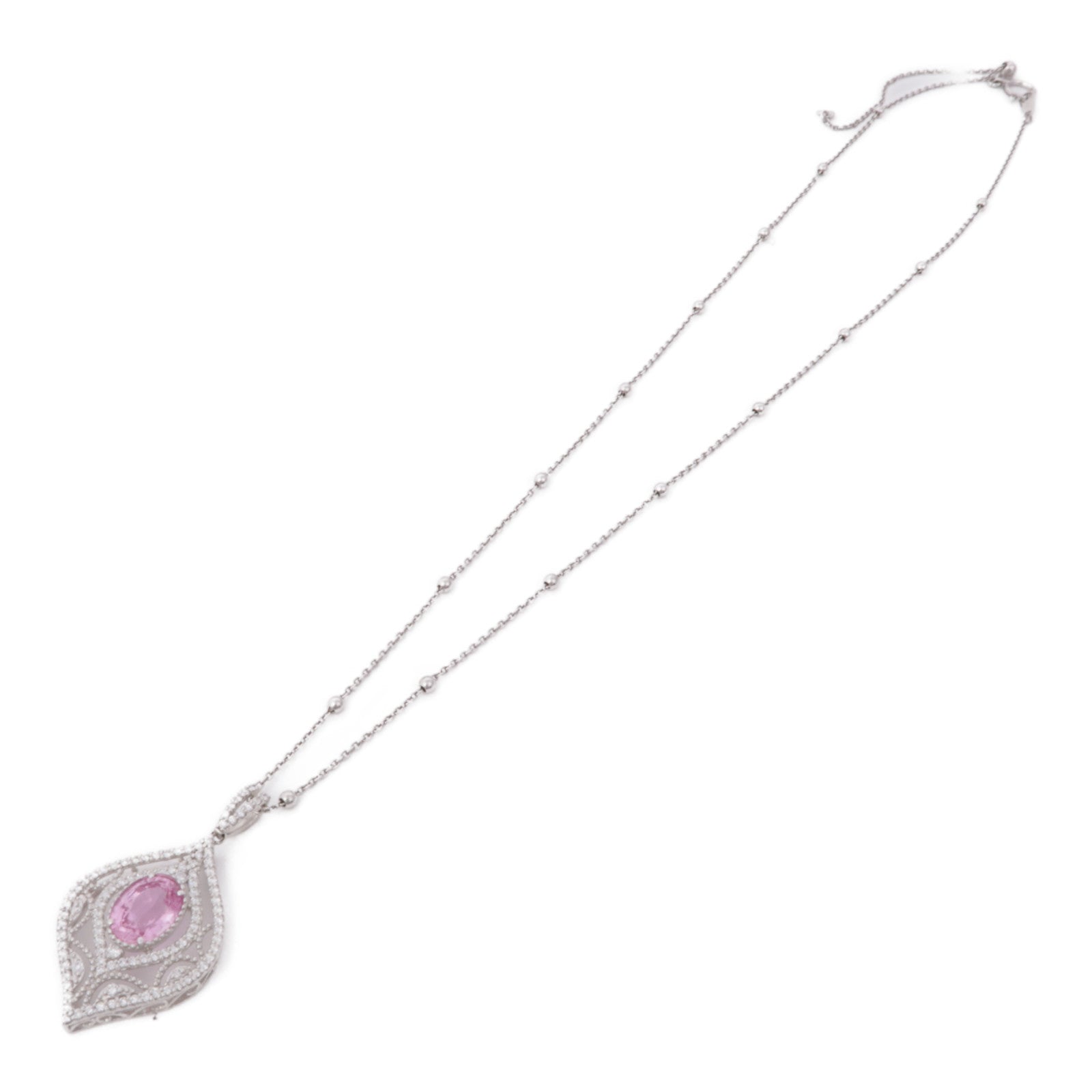 JEWELRY 【激減優惠】PT900鉑金Pink Sapphire Necklace項鍊