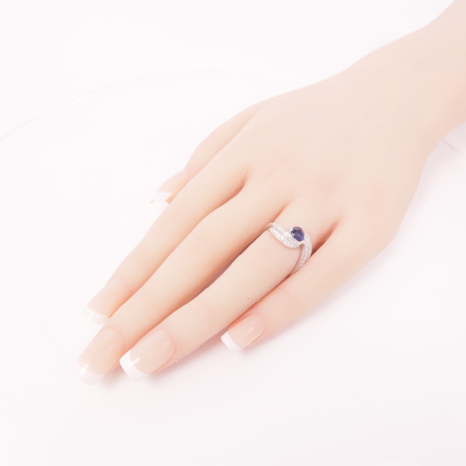 JEWELRY 【激減優惠】18K白金Sapphire Ring藍寶石/鑽石戒指US#6.5