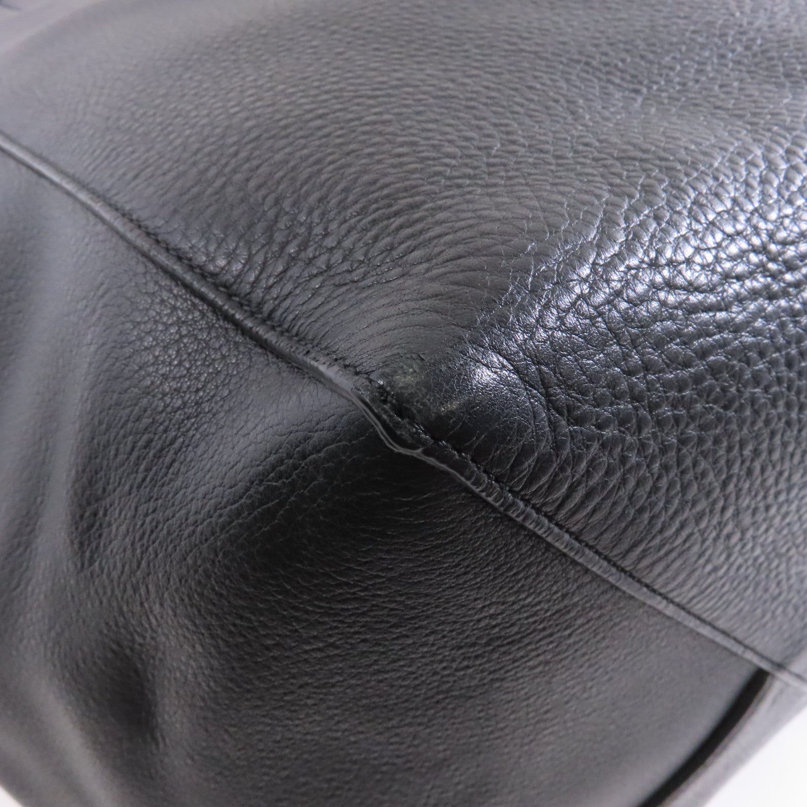 CELINE 牛皮皮革Tote Bag金扣手挽袋黑色