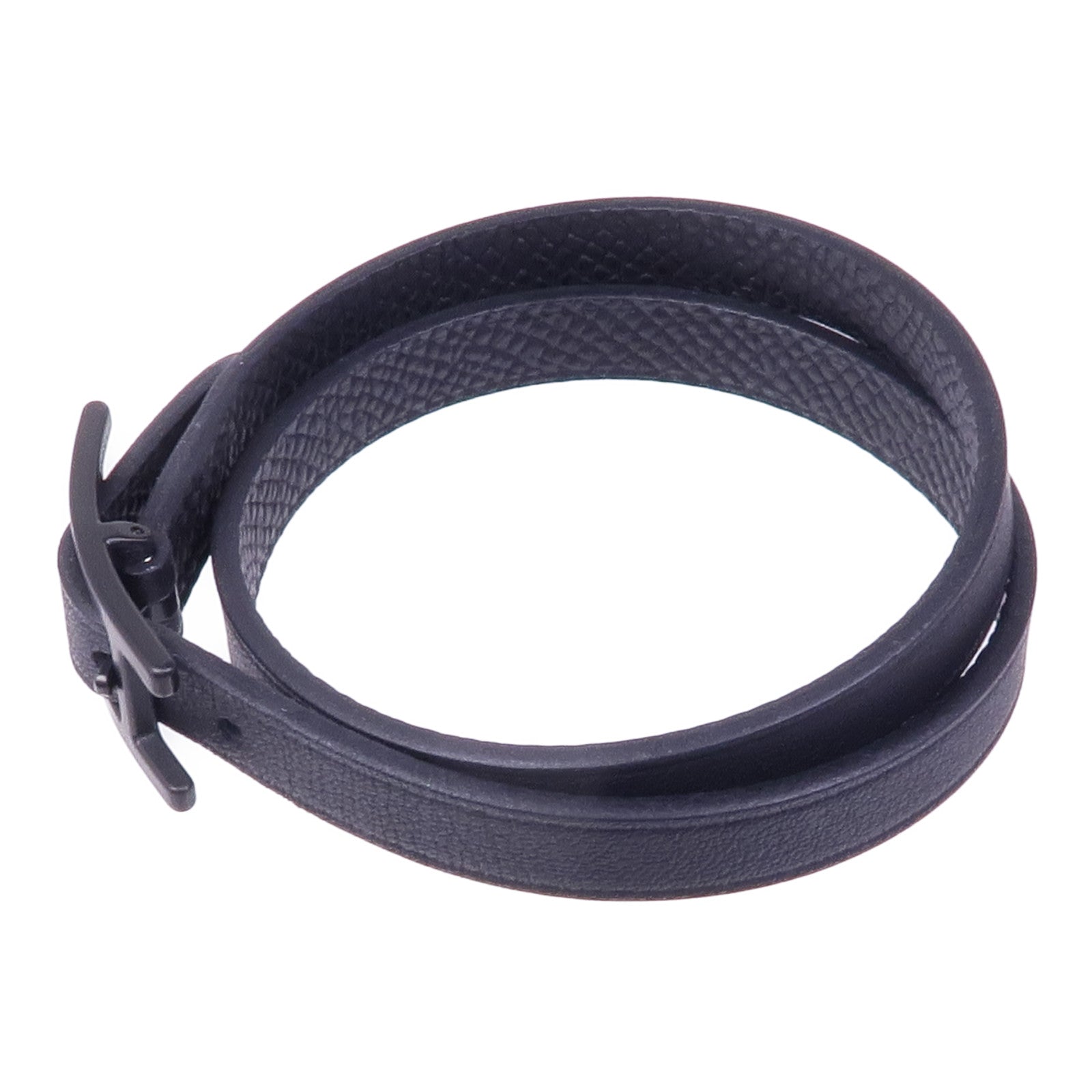 HERMES Swift/Epsom皮革Behapi Double Tour Bracelet手帶Noir