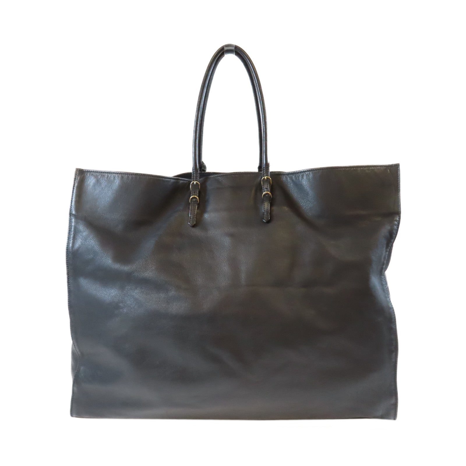 BALENCIAGA 【激減優惠】牛皮皮革Tote Bag金扣手挽袋黑色