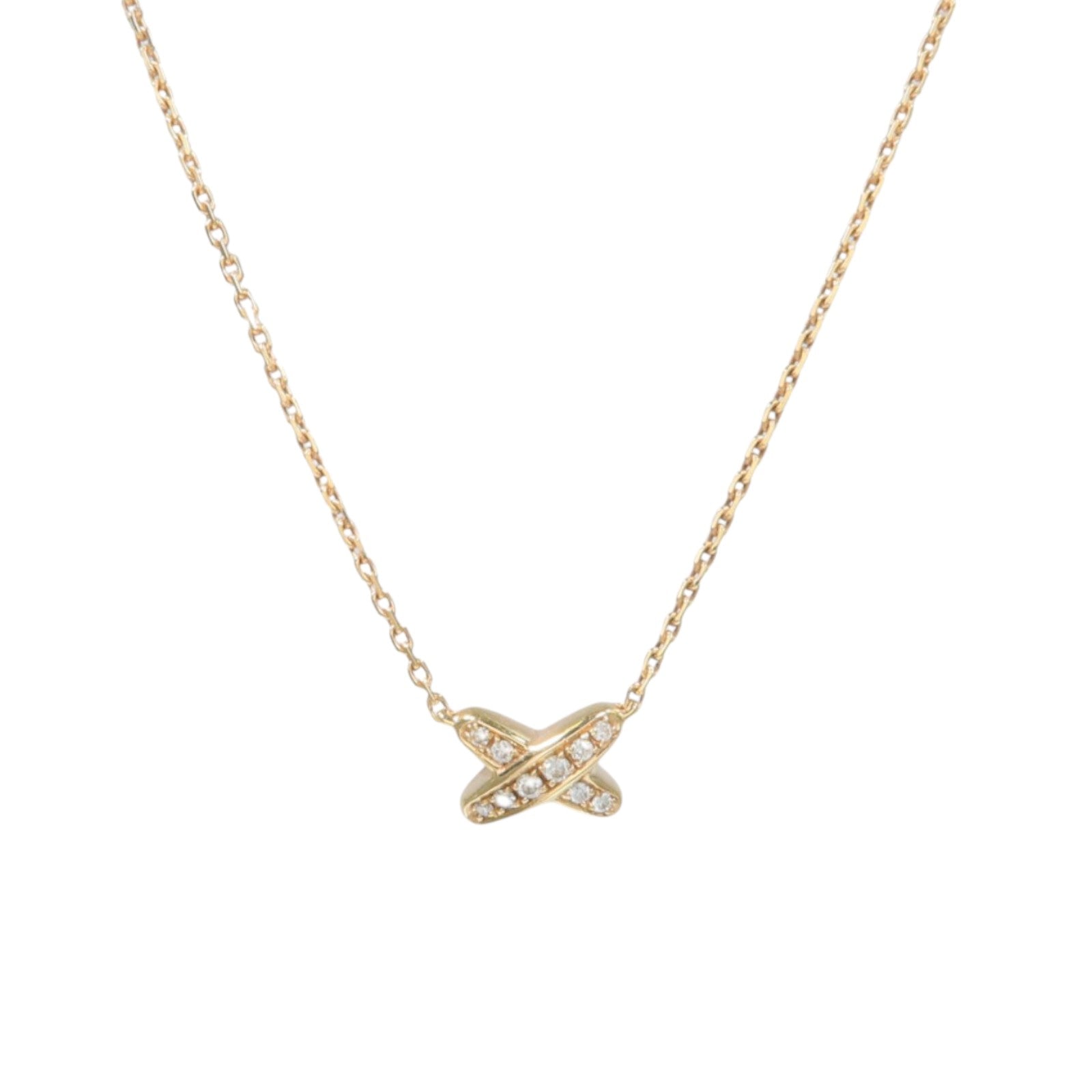 Chaumet 18K玫瑰金Jeux De Liens Necklace鑽石項鍊