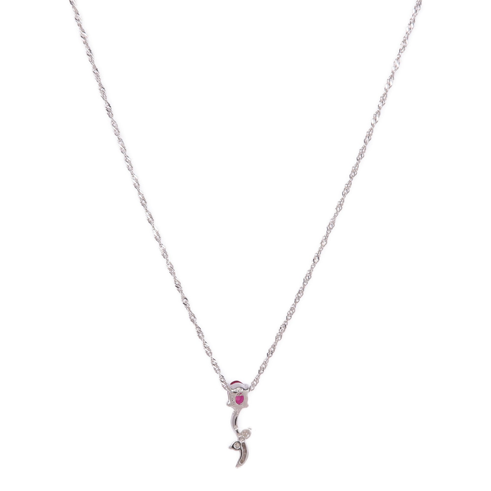 JEWELRY 18K白金Ruby Diamond Necklace紅寶石/鑽石項鍊