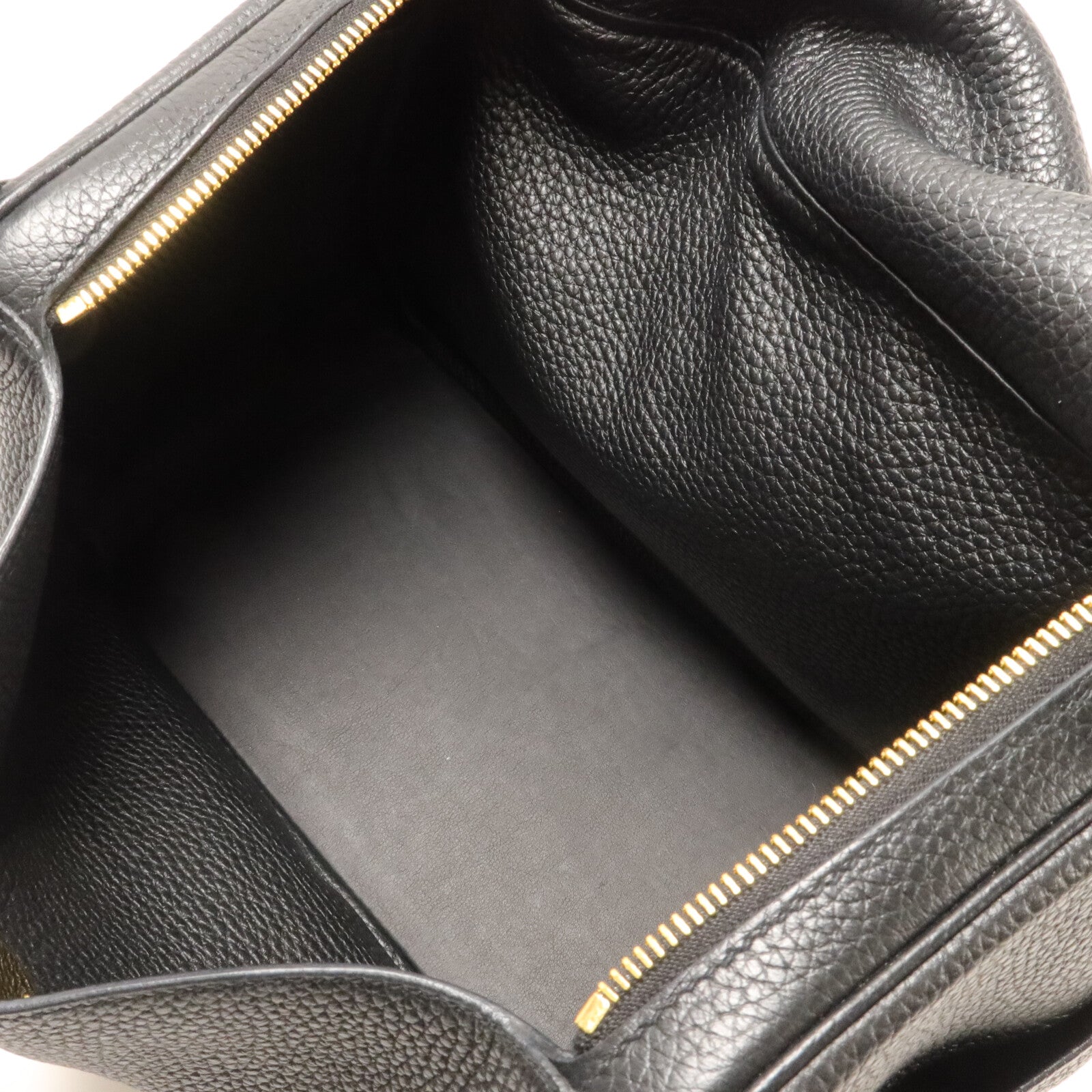 HERMES Clemence皮革Lindy 30手挽肩背兩用袋Noir