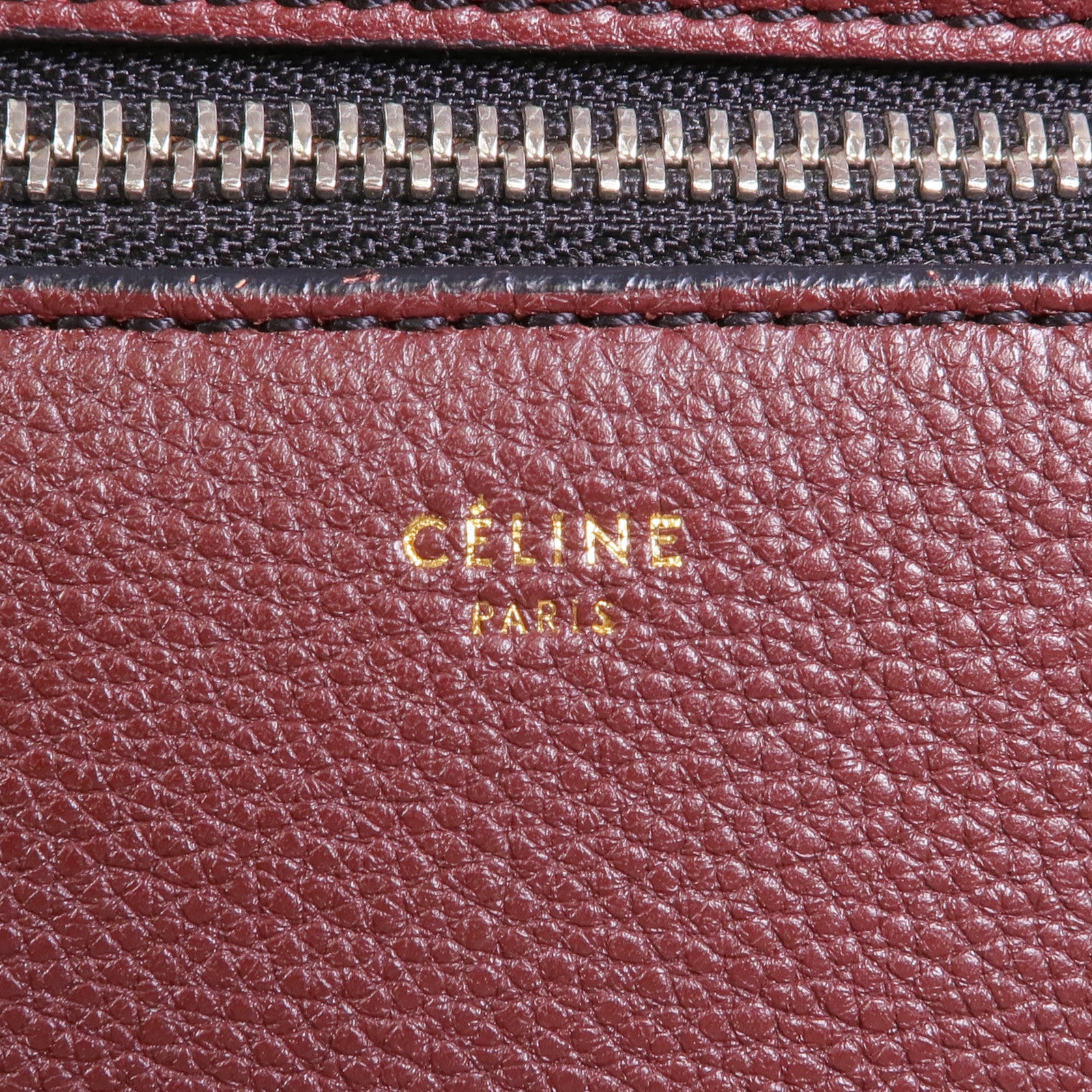 CELINE 【激減優惠】牛皮皮革Edge Medium銀扣手挽袋