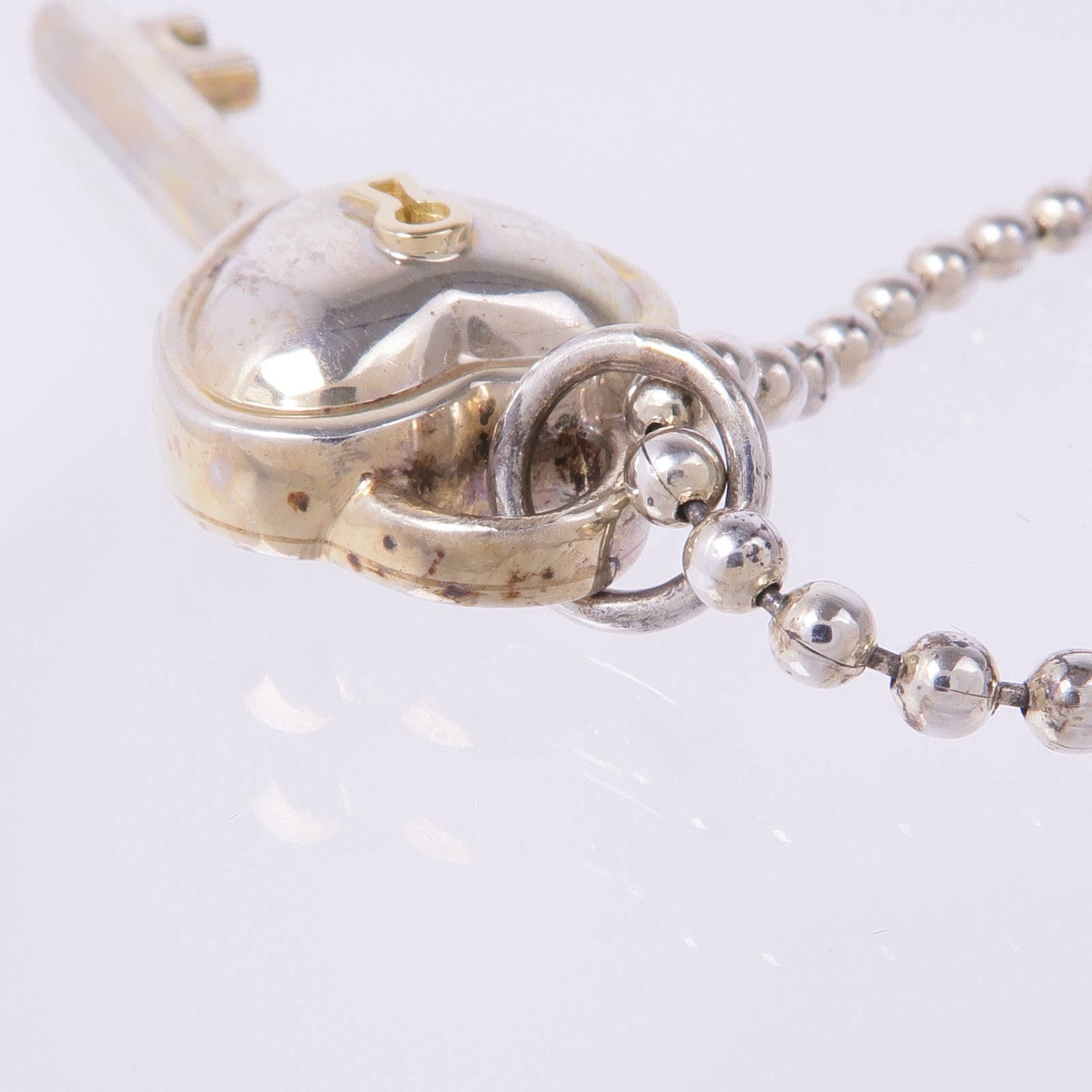 TIFFANY＆CO 925純銀Heart Key Necklace項鍊