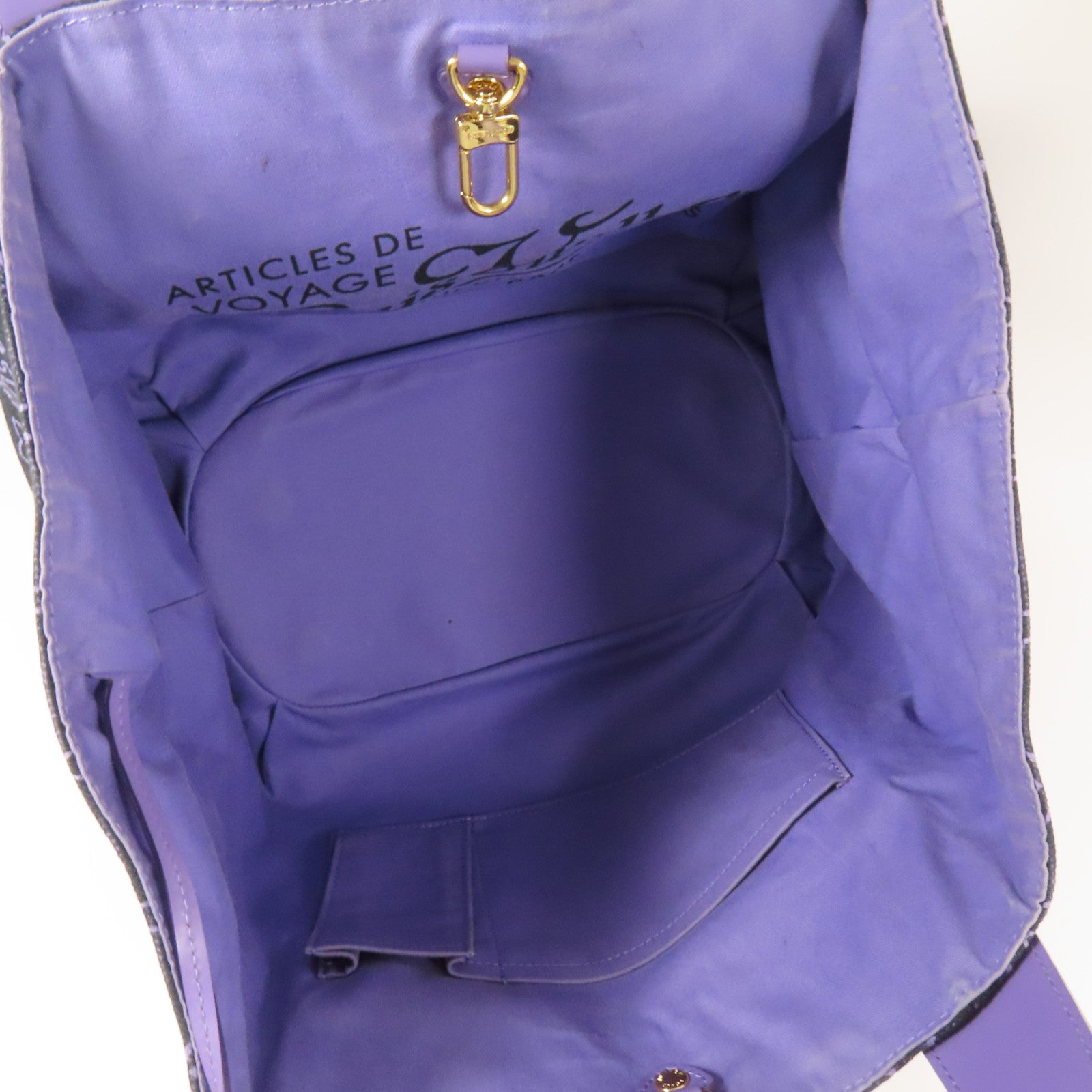 LOUIS VUITTON 帆布Cabas Ipanema PM金扣肩背袋