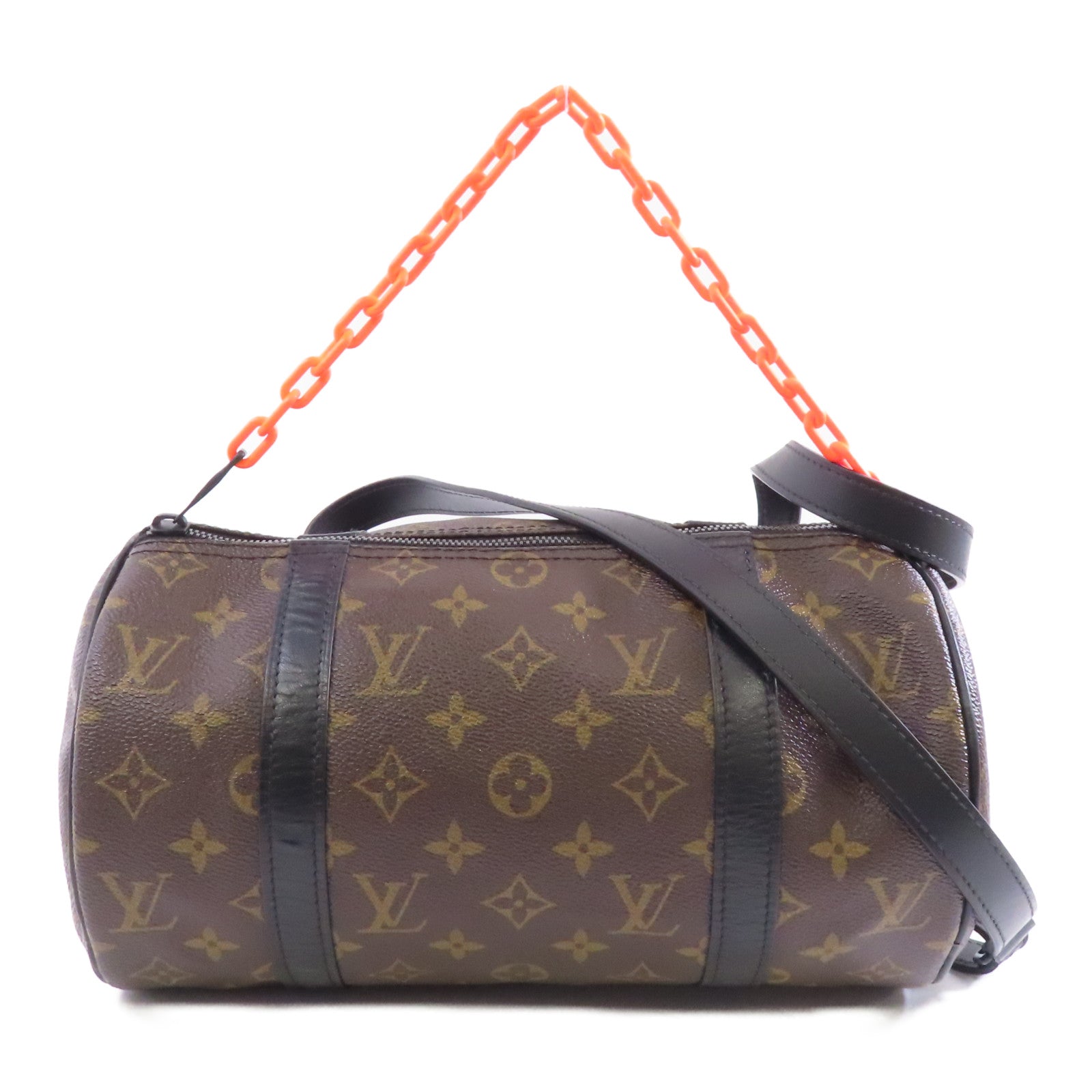 LOUIS VUITTON Monogram Solar Ray Papillon Messenger 手挽肩背兩用袋棕色/黑色/橙色