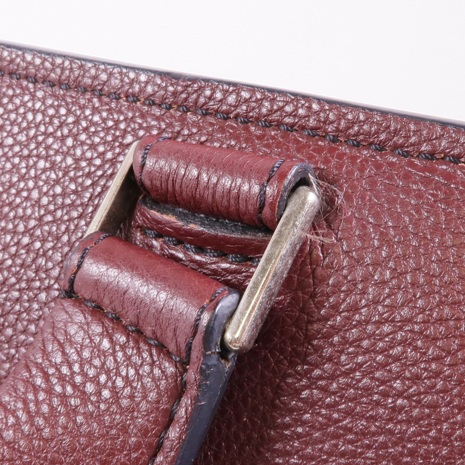 CELINE 牛皮皮革Edge Medium銀扣手挽袋