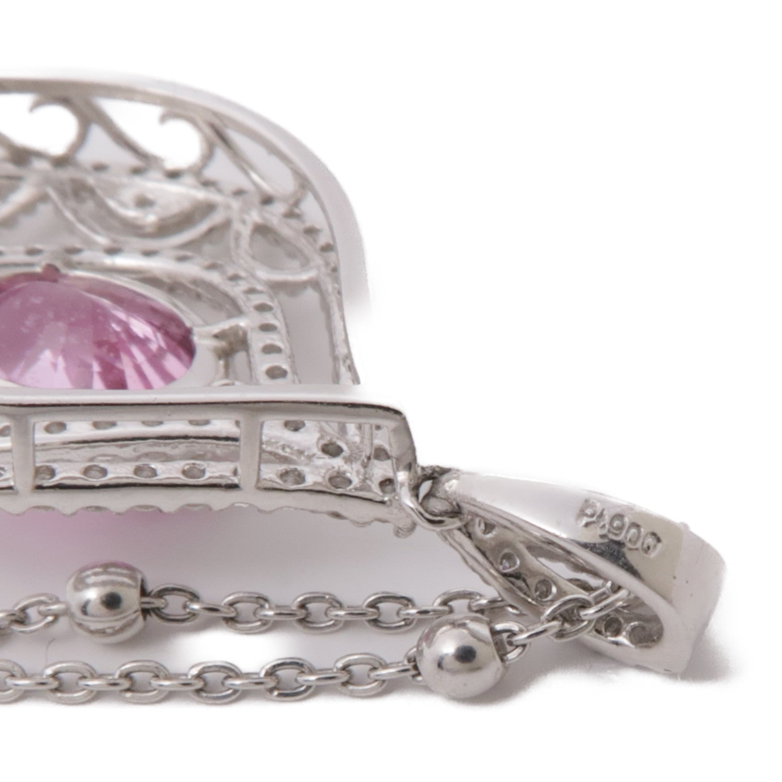 JEWELRY 【激減優惠】PT900鉑金Pink Sapphire Necklace項鍊