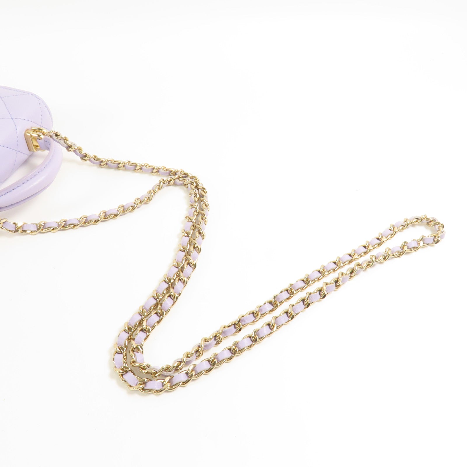 CHANEL 羊皮皮革Shoulder Bag金扣鏈帶手挽肩背兩用袋