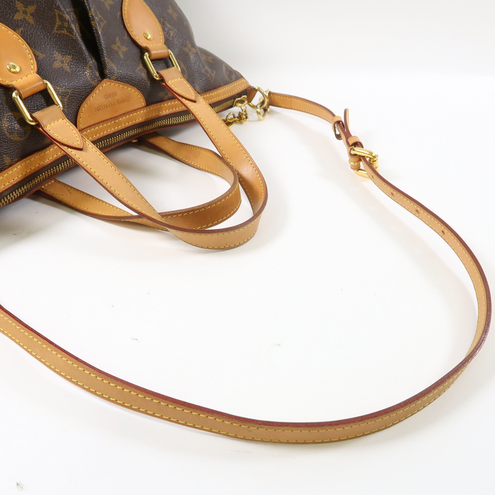LOUIS VUITTON 【激減優惠】Monogram Palermo PM金扣手挽肩背兩用袋啡色