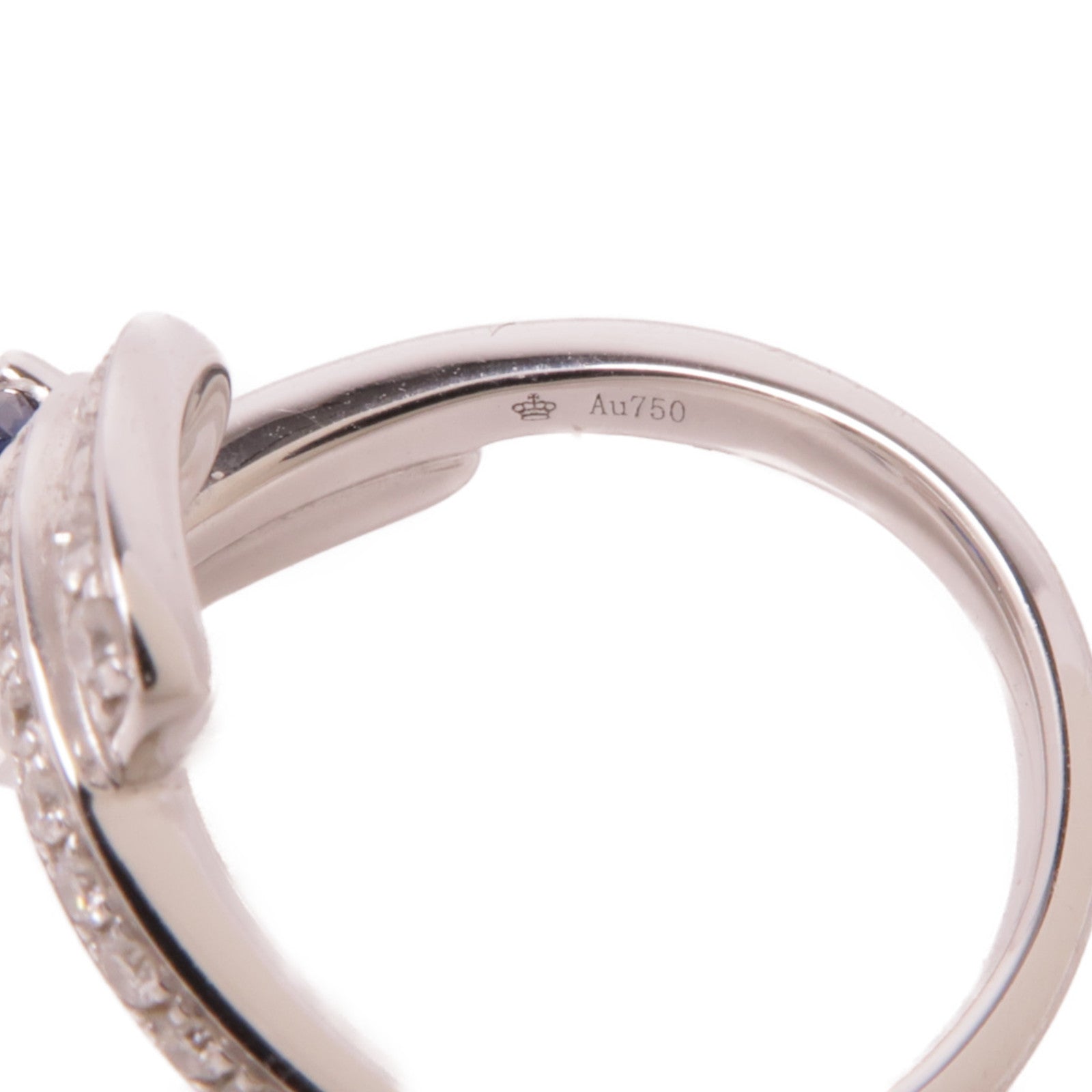 JEWELRY 【激減優惠】18K白金Sapphire Ring藍寶石/鑽石戒指US#6.5