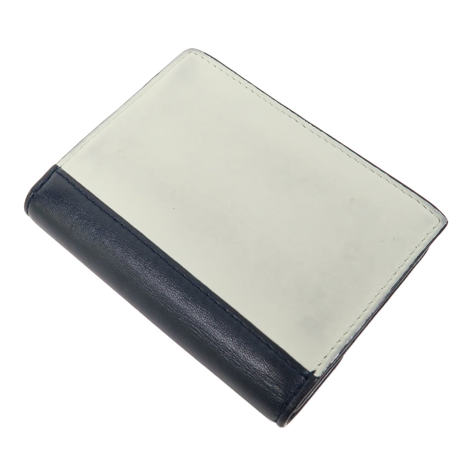 CELINE 牛皮皮革Card Case金扣卡片套藍色