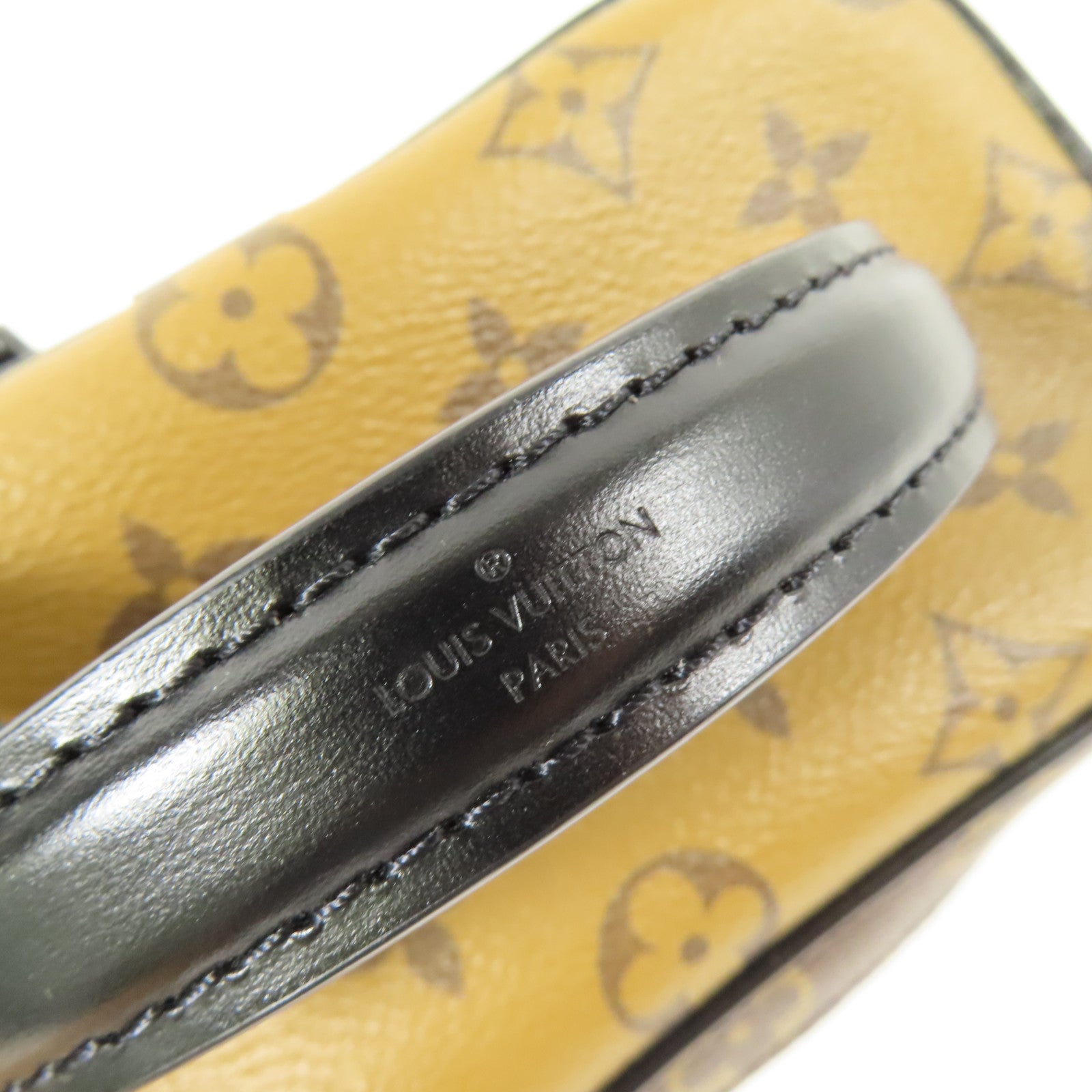 LOUIS VUITTON Monogram Reverse Vanity PM金扣手挽肩背兩用袋棕色