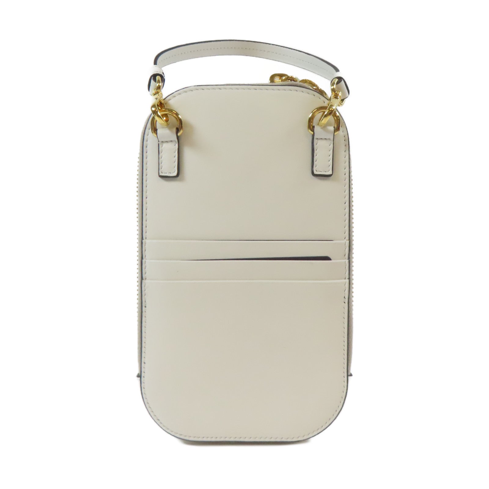 PRADA 皮革Mini Cargo Crossbody Bag金扣手挽肩背兩用袋白色