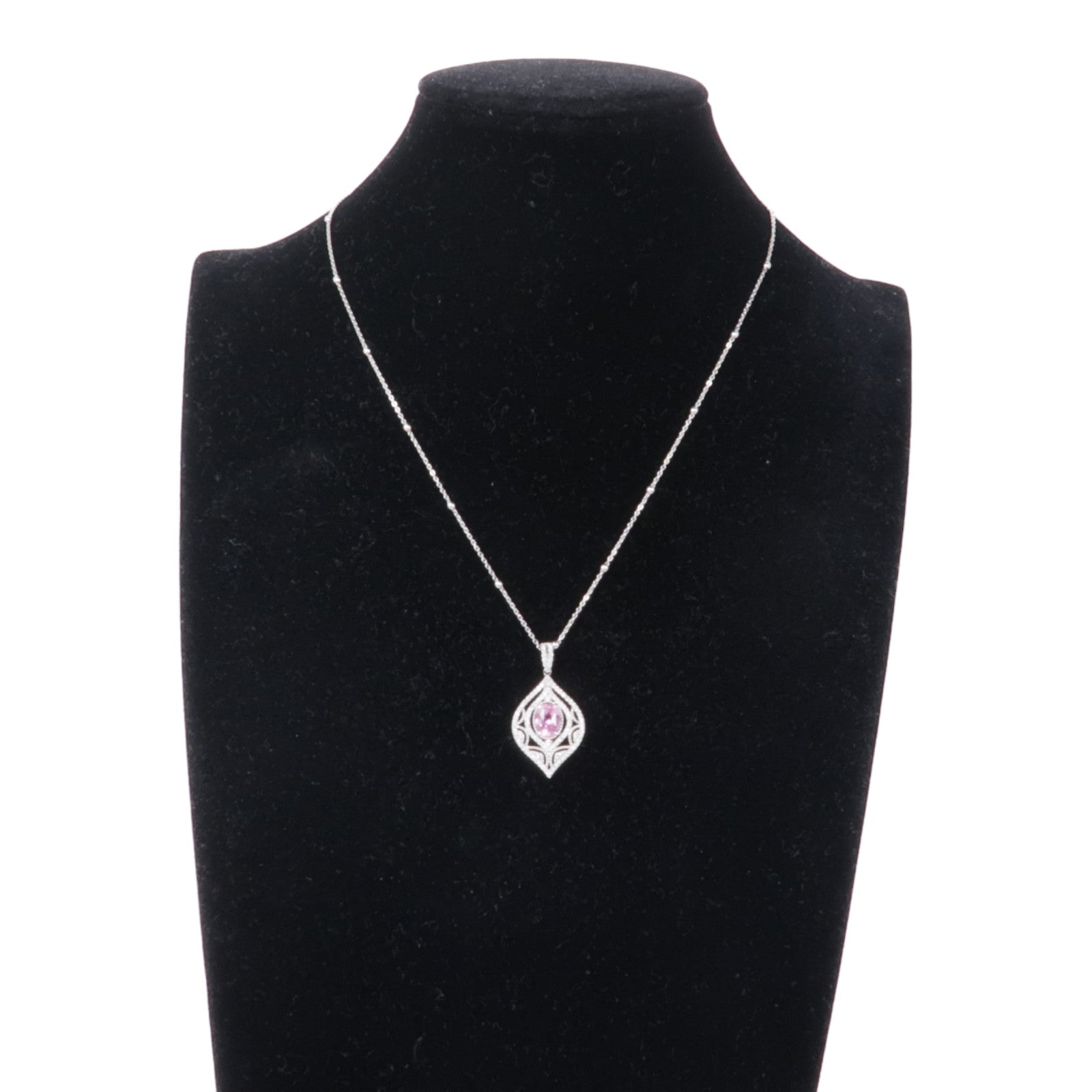 JEWELRY 【激減優惠】PT900鉑金Pink Sapphire Necklace項鍊